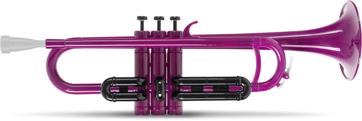 Classic Cantabile KTP-30VT MardiBrass Trompeta Bb De Plástico Lila | Trompeta en afinación Bb, Material: plástico ABS, Diámetro: 11, 6 mm, Diámetro de campana: 129 mm, 1 llave de agua, 1 x funda