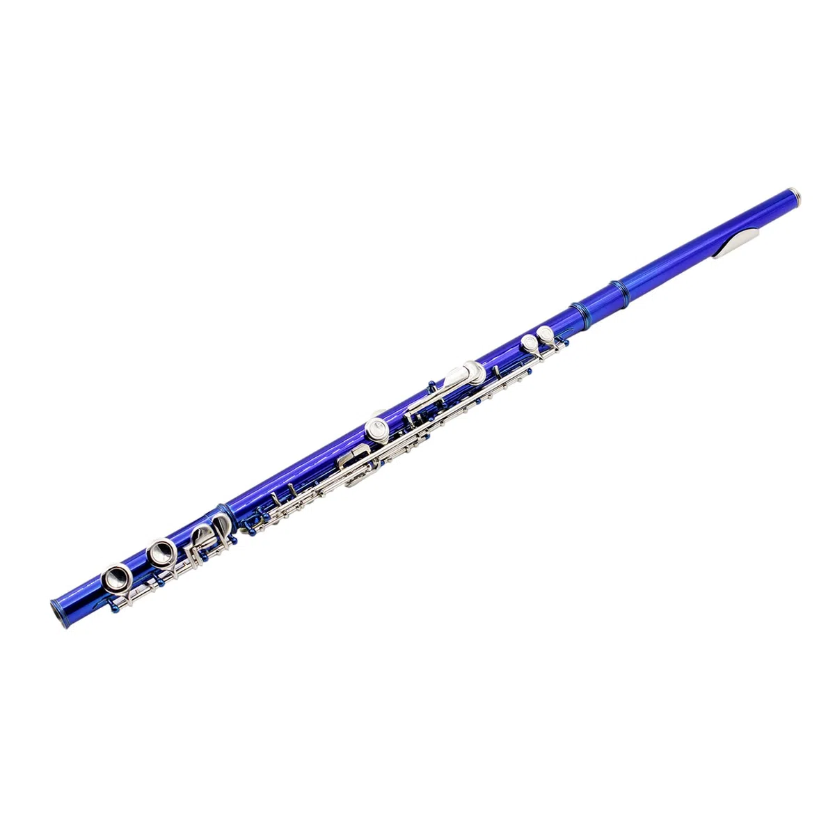 Instrumento de de madera para estudiantes con flauta C de orificio cerrado de 16 teclas con bastoncillo de limpieza y paño para principiantes Instrumento de de madera fácil de tocar con