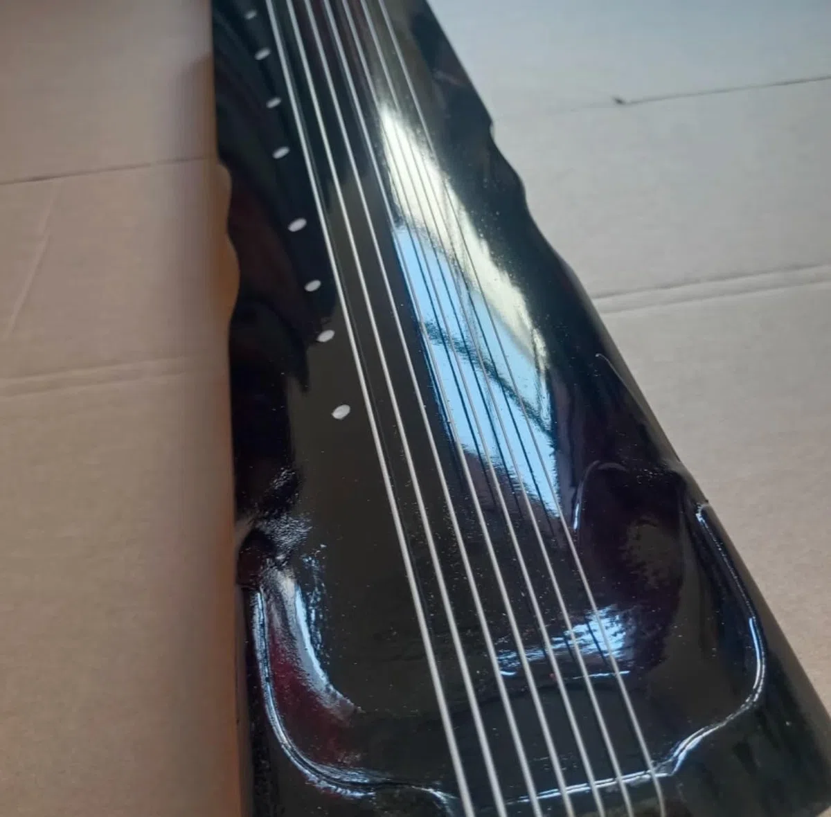 Guqin Old Paulownia 7 cuerdas negro China instrumentos de cuerda