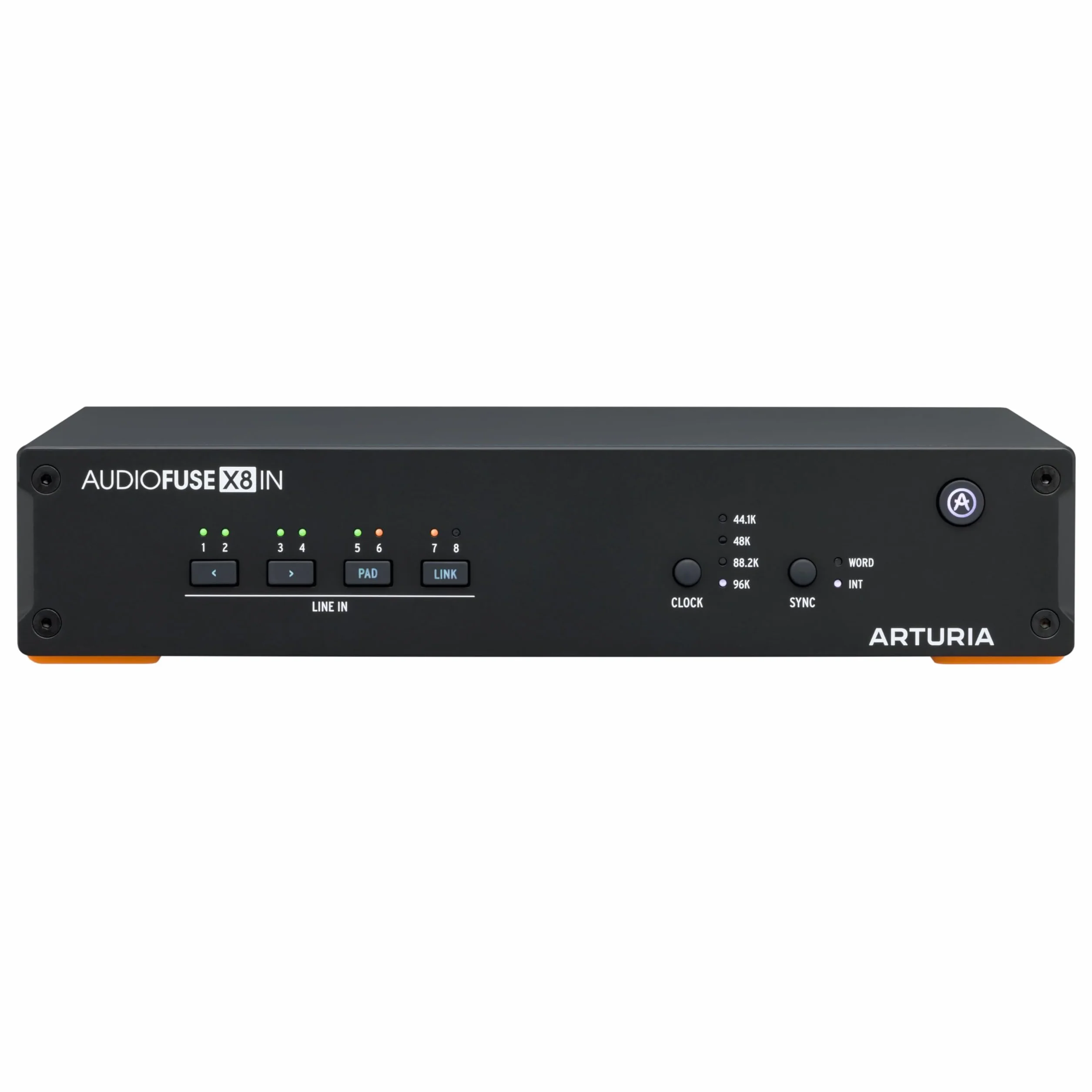 Arturia AudioFuse X8 IN unidad expansión ADAT para interfaces de audio, 8 entradas línea alto nivel, convertidores AD de última generación de 44,1-96 kHz, salida ADAT, entrada reloj de palabras BNC