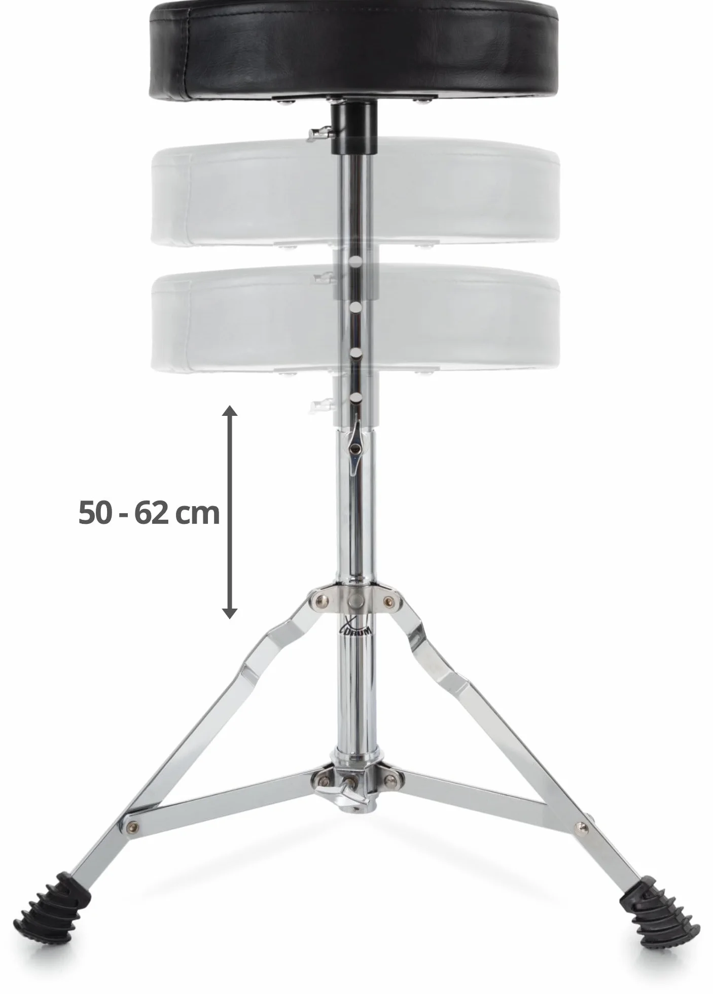 XDrum DD-460C E-Drum Kit Home Set, Batería electrónica con Mesh Heads | 4x pads de caja/tom de 8" de zona única, 1x controlador de kick, 3x pads de platillo de 10" de doble zona, Incluye rack, 5 mm
