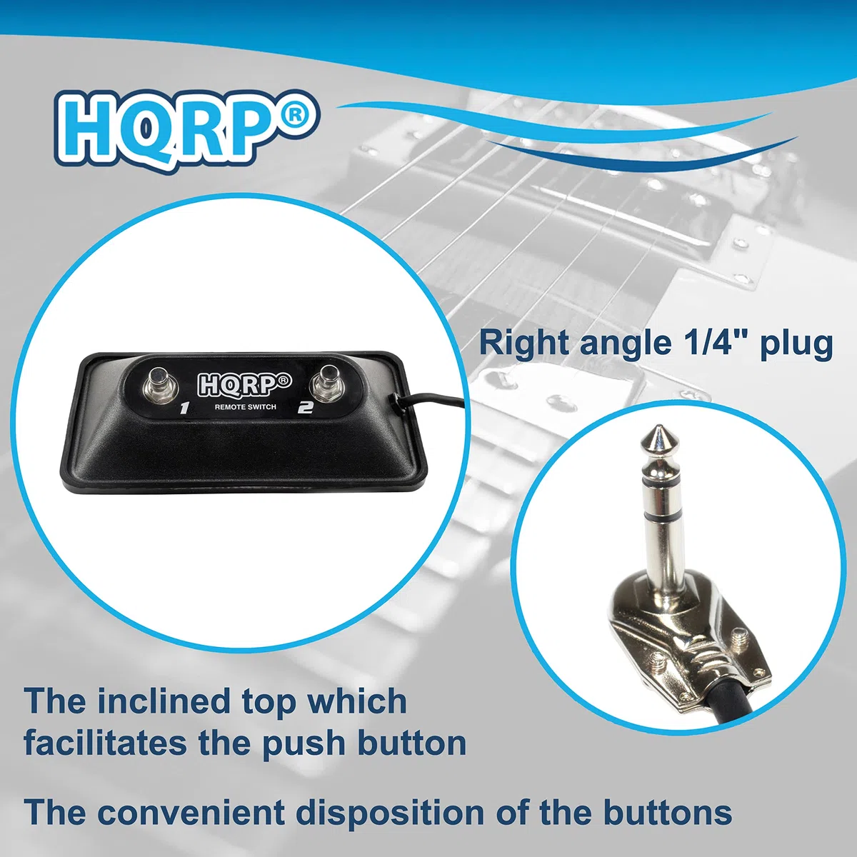 HQRP Interruptor de pie multiusos de 2 botones compatible con Peavey 03022910 03008010 03330850 de repuesto para TransTube Bandit DeltaBlues Supreme Head Ecoustic 112 Mark VIII amperios negro