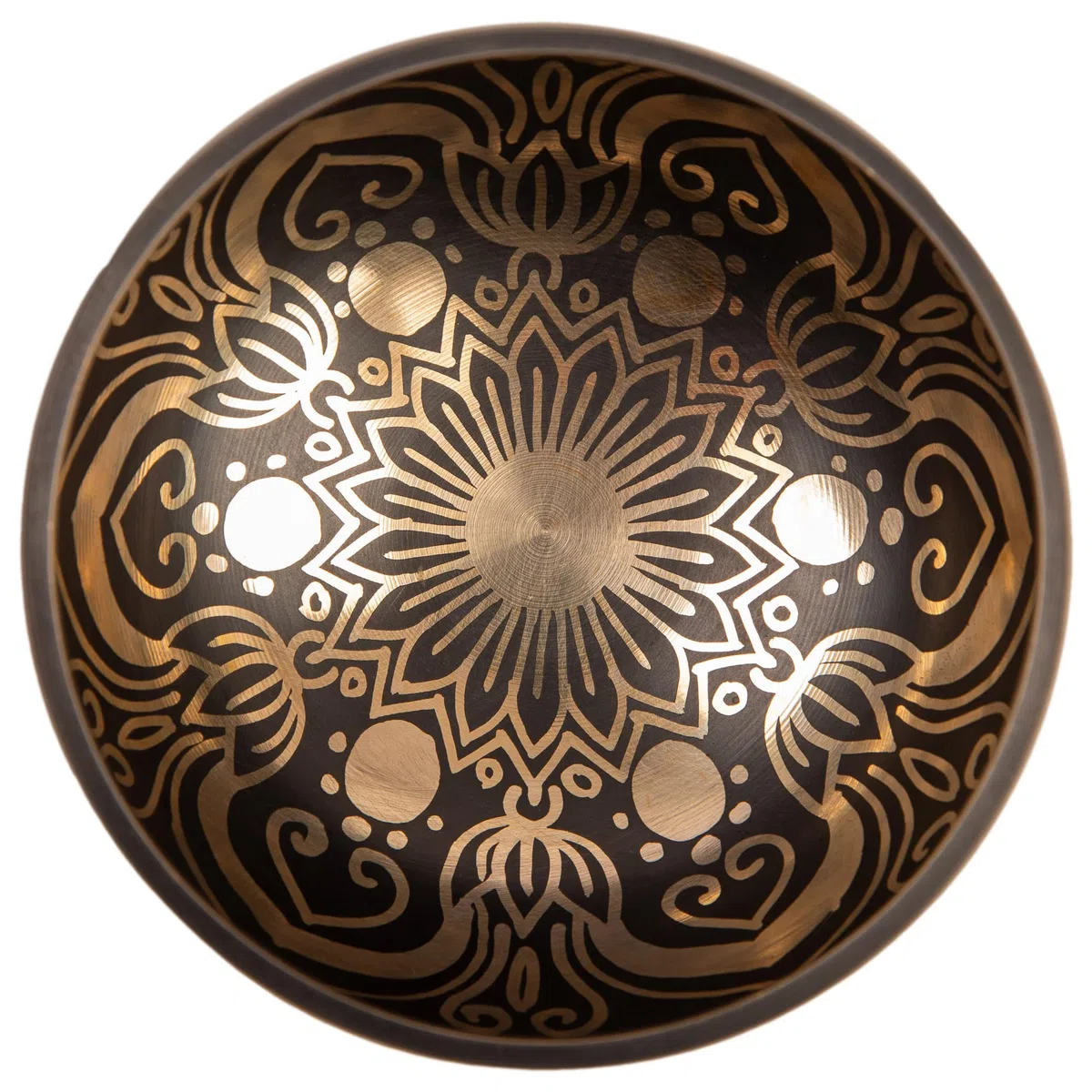 Himalayan Bazaar Juego de Cuenco Tibetano con Sonido Para Meditar, Cuenco Tibetano Elaborado a Mano Fácil de Tocar, Con Sonidos Para Hacer Yoga y Alinear Los Chacras