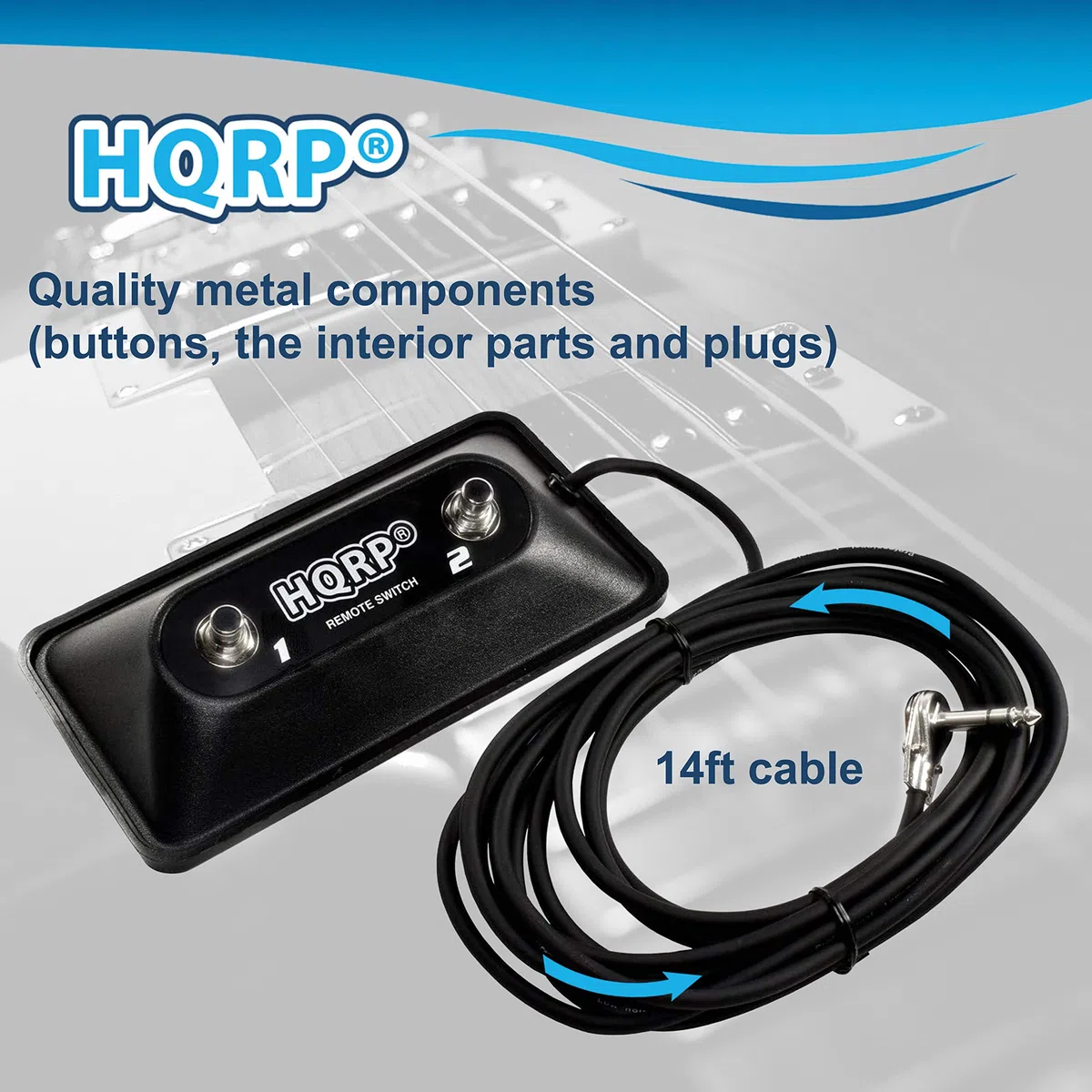 HQRP Interruptor de pie multiusos de 2 botones compatible con Peavey 03022910 03008010 03330850 de repuesto para TransTube Bandit DeltaBlues Supreme Head Ecoustic 112 Mark VIII amperios negro