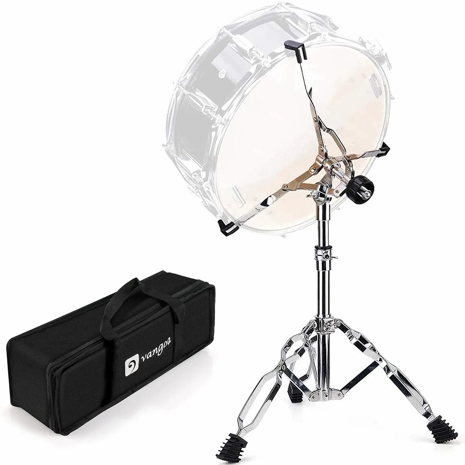 Vangoa Soporte para caja Vangoa, ajustable y portátil con refuerzo doble y bolsa de transporte, para tambores de 10"-15". Perfecto para principiantes, aficionados músicos de actuaciones