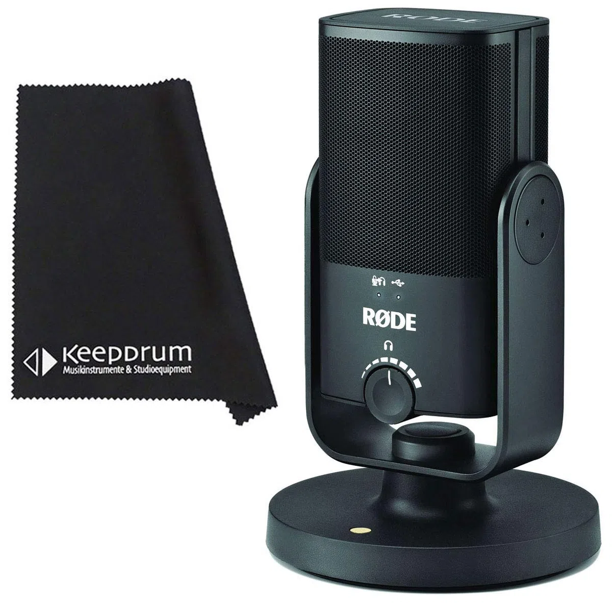 Rode NT-USB - Micrófono condensador de estudio con podcast y gamuza de microfibra keepdrum