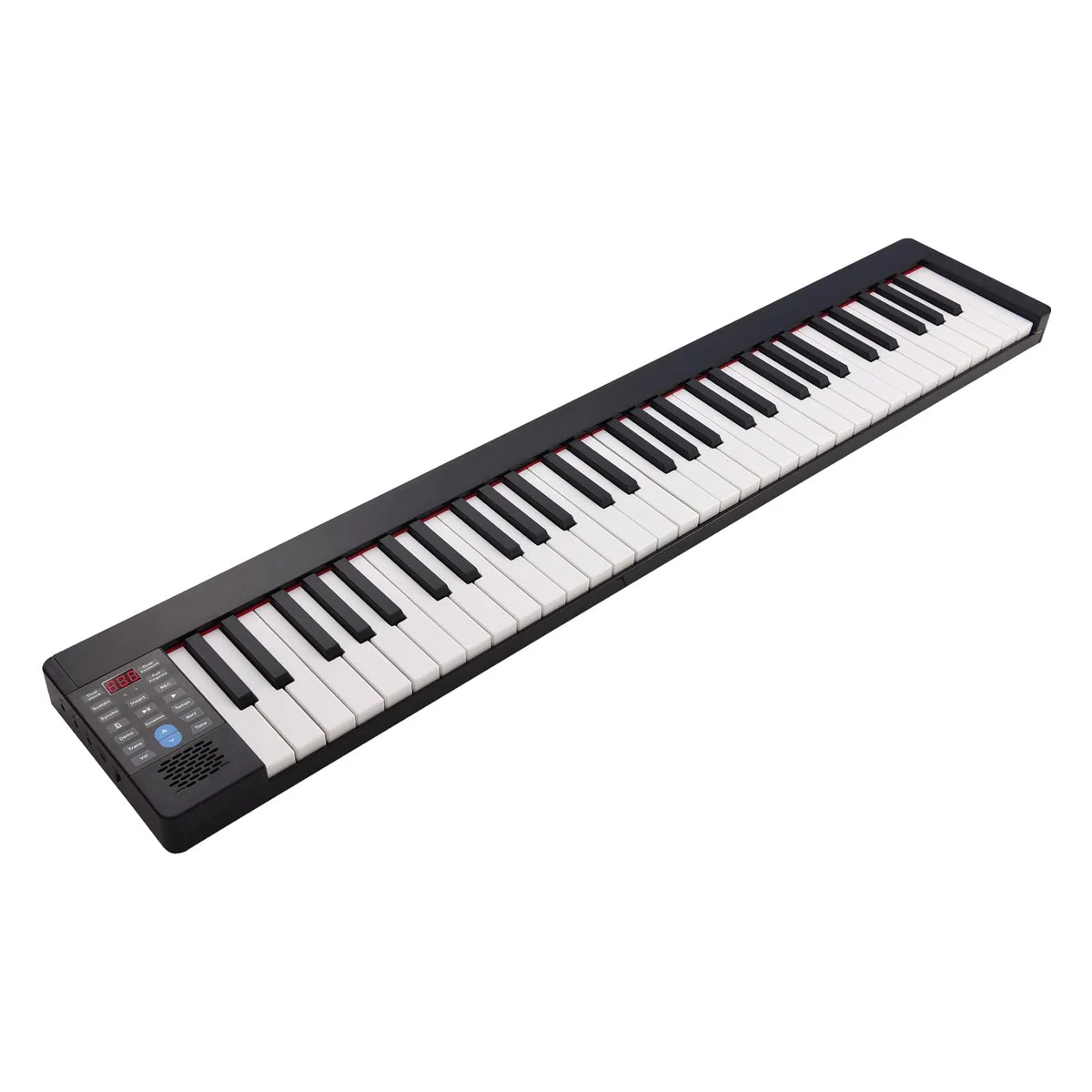 Piano electrónico plegable de 61 teclas Órgano electrónico multifuncional Piano digital plegable Teclado de piano sensible de 61 teclas con pantalla LCD Batería recargable incorporada Conectivi