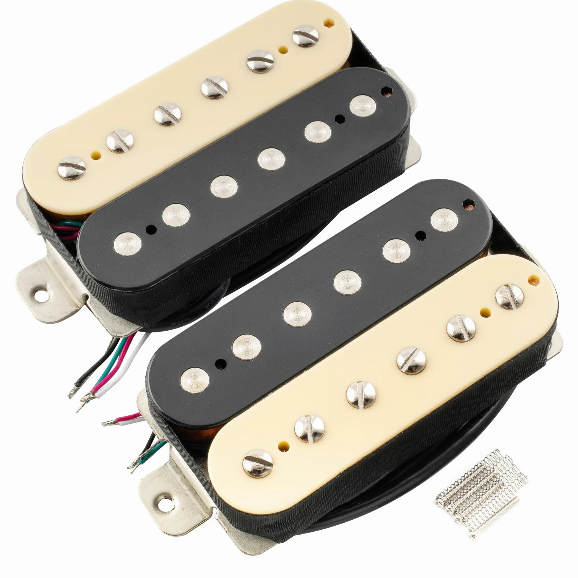 Musiclily Pro LP-OBLA Alnico 5 Pastillas Humbucker Mástil Puente Pickups Set 7,5K/8,8K para Guitarra Eléctrica, Zebra