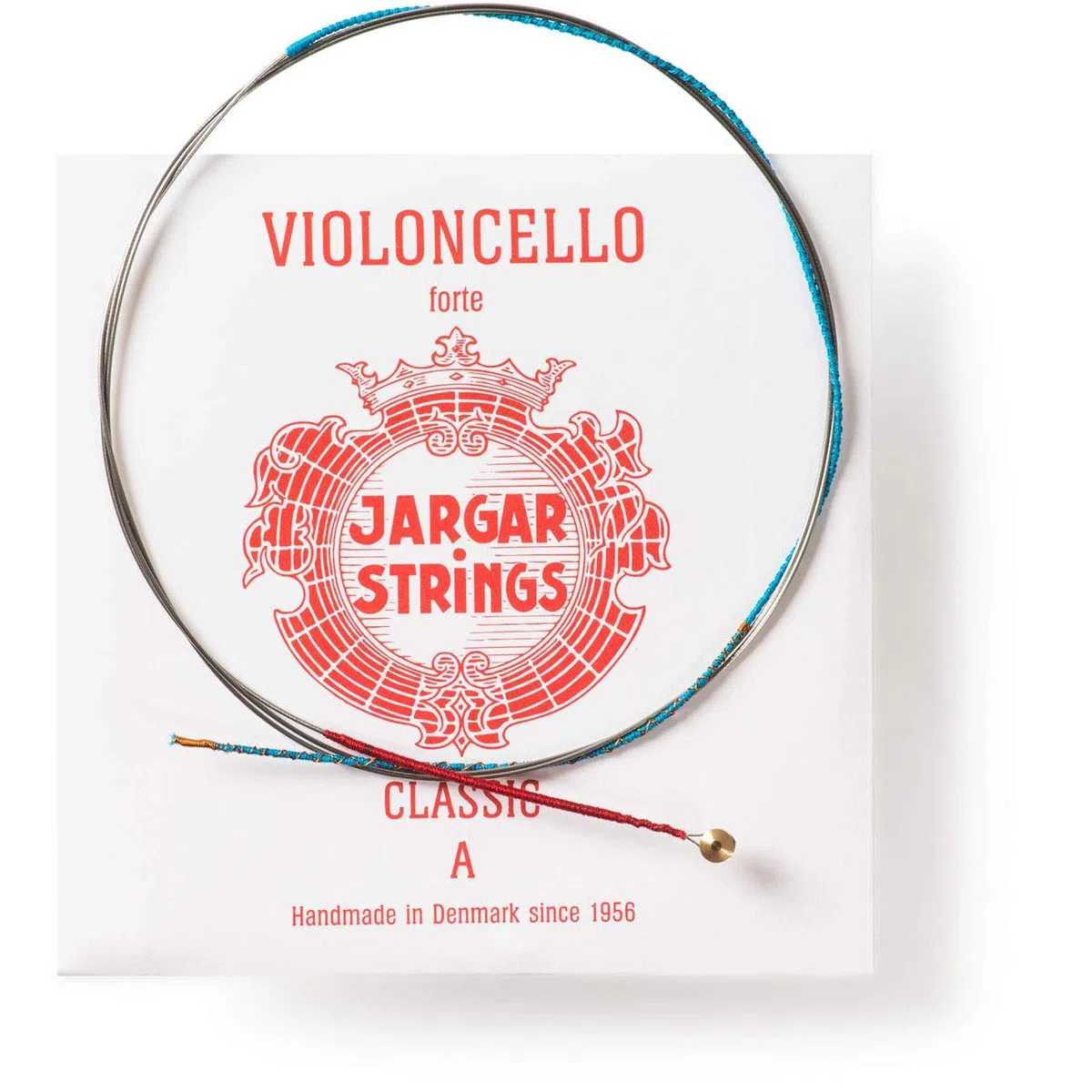 Jargar Classic A acero inoxidable - Juego de 4 cuerdas - Cuerda de cello - Forte - Calibres de cuerdas/Tensión 0,76mm/18,5kp/40.7lbs