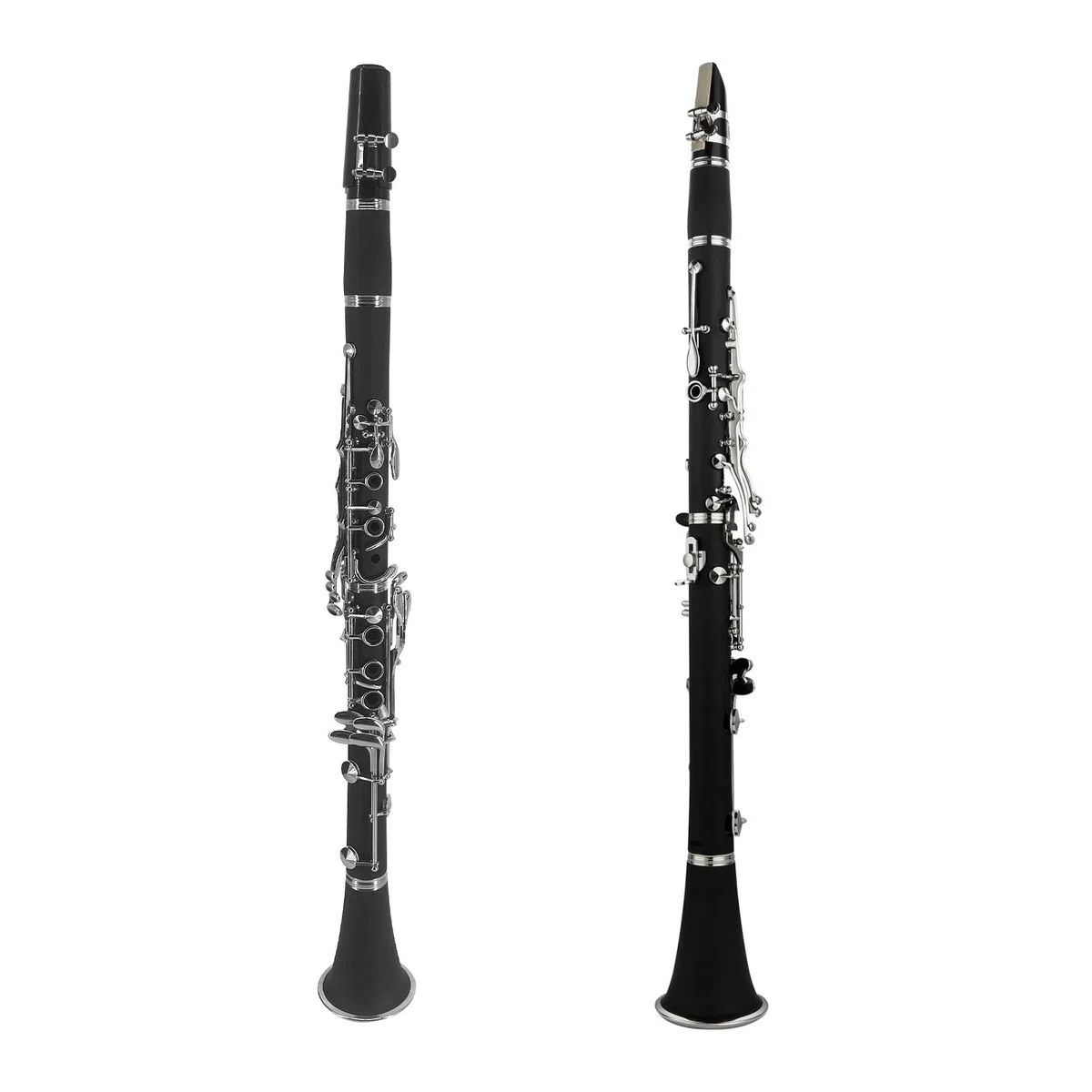 Clarinete ABS Binocular Clarinete Bb con 10 Cañas Paño de limpieza Guantes Destornillador Soporte Bolso Cepillo de limpieza Clarinete profesional de ebonita Bb Instrumento de viento de madera p