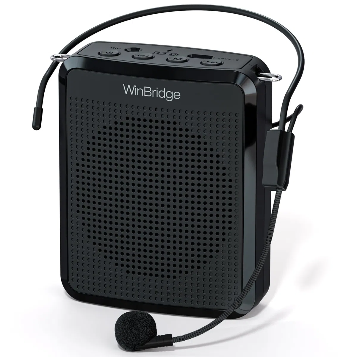 WinBridge - Amplificador de Voz con micrófono portátil, micrófono de Profesor para Aula, Altavoz de guía turística, micrófono de Auriculares para Instructor de Grupo, micrófono megáfono, Sonido Claro