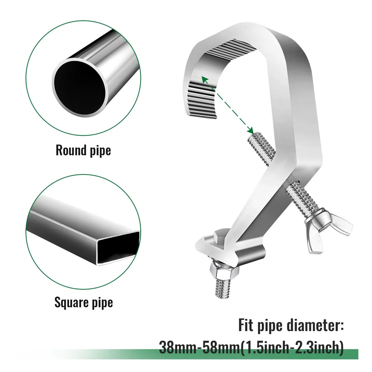 DJ Abrazaderas para Luces 12 Pack, Czgor Dispositivo de Suspensión de Abrazadera de Iluminación de Escenario de Aleación de Aluminio para Truss Clips de Escenario Usados para Luz Par, Cabeza Móvil