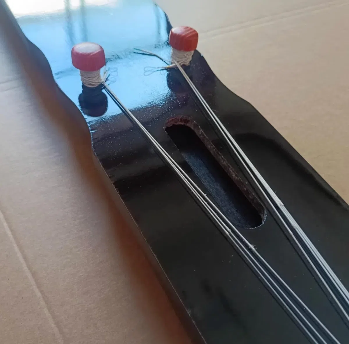 Guqin Old Paulownia 7 cuerdas negro China instrumentos de cuerda
