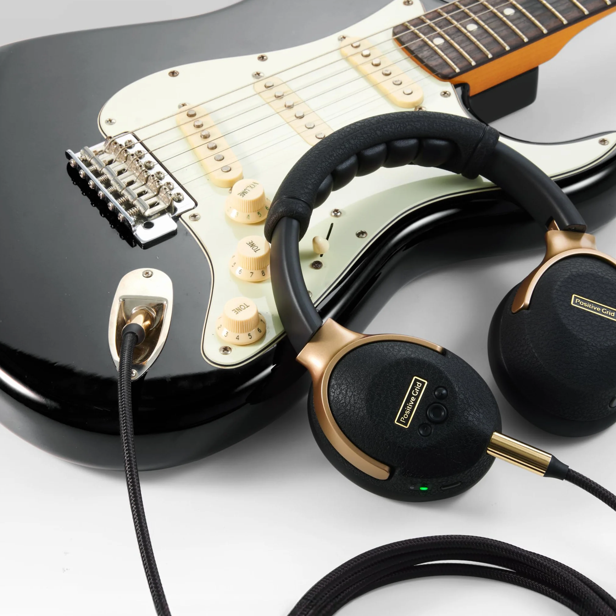 Positive Grid Spark NEO Core auriculares inteligentes con cable para guitarra eléctrica, acústica y bajo, con controladores de audio personalizados, aislamiento de ruido, Bluetooth y aplicación con IA