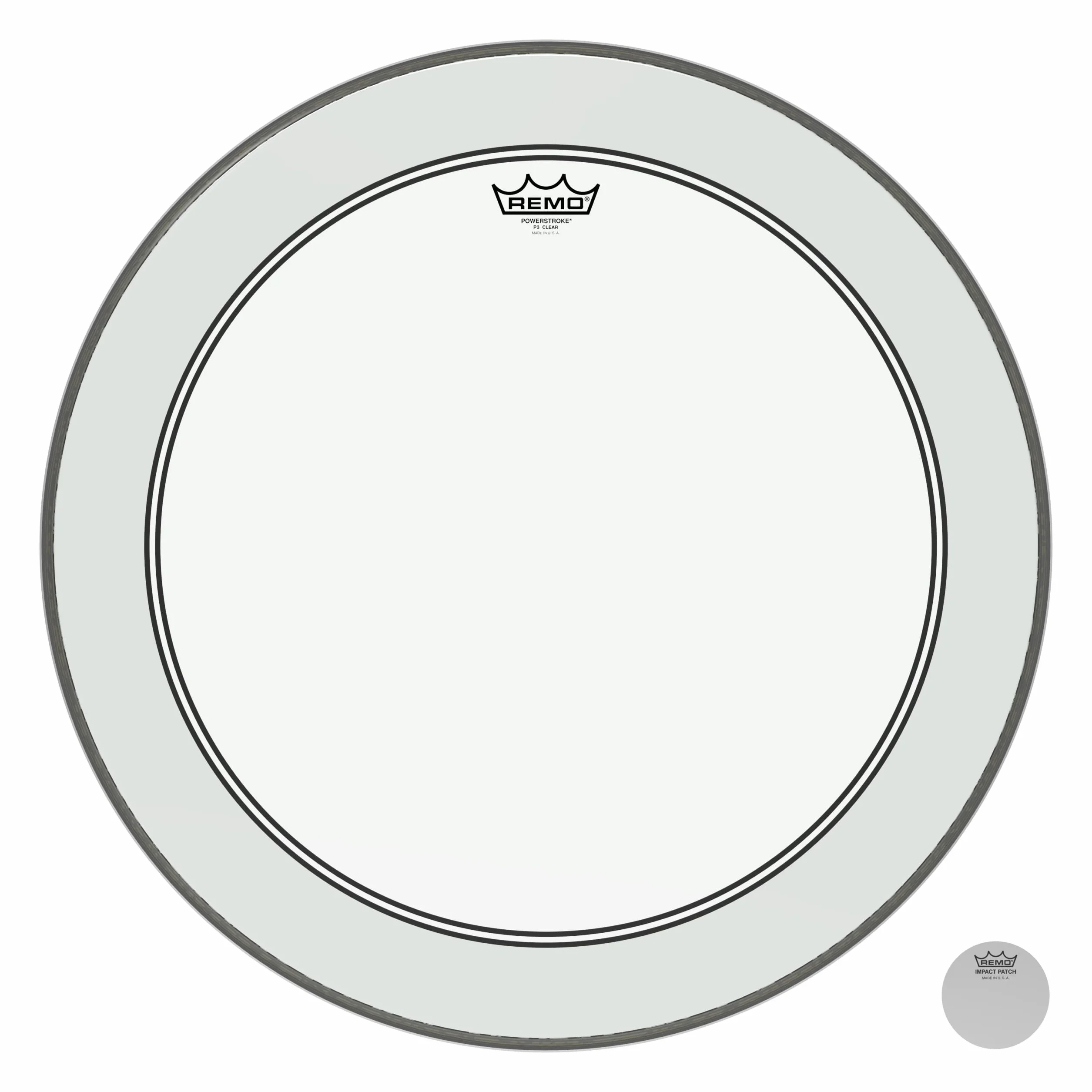 Remo Powerstroke 3 Transparente Bombo 22" – P3-1322-C2