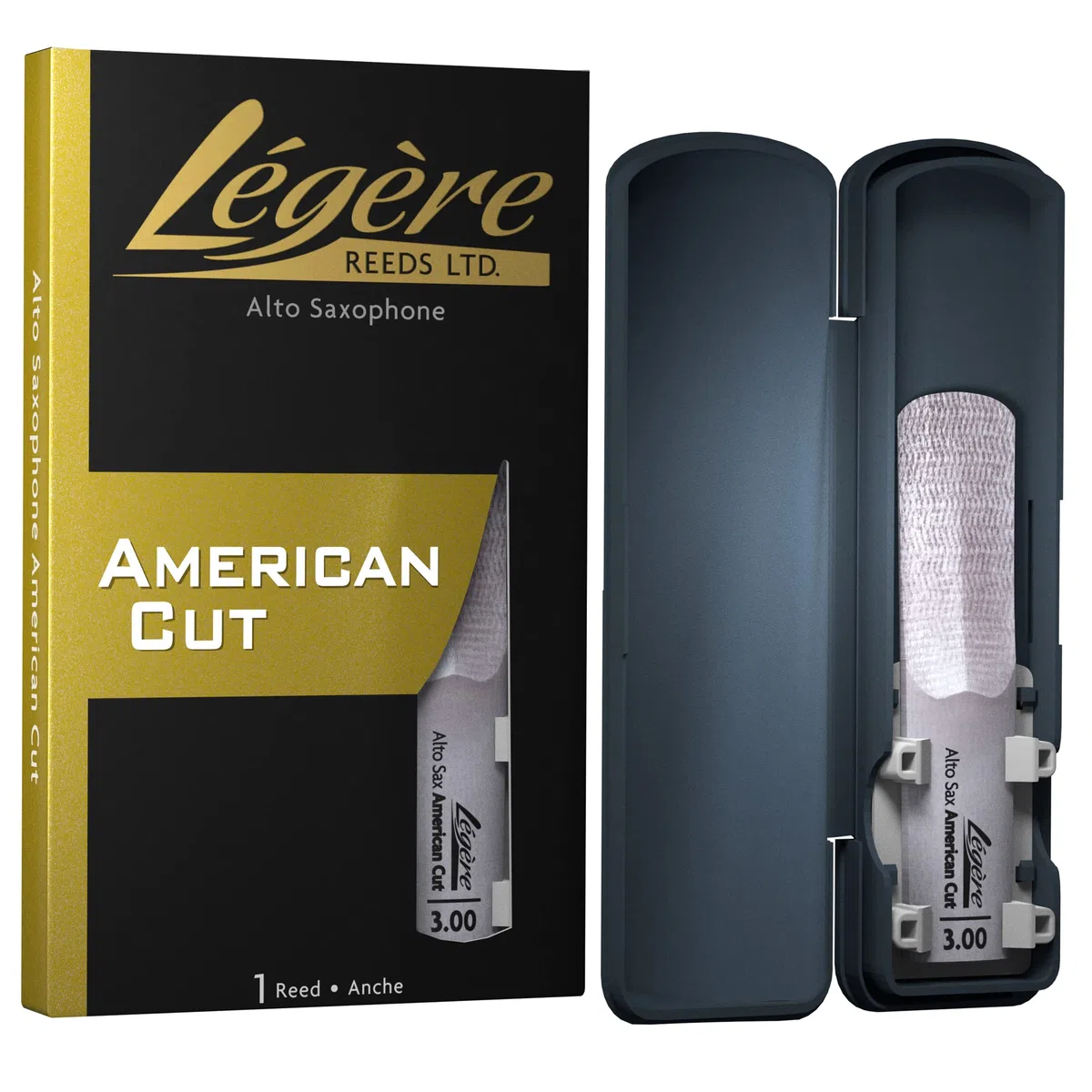 Légère Reeds - Alto Saxófono Reed, American Cut, Dureza 3.00 (ASA3.00) - Cañas Sintéticas Premium para Viento-Madera