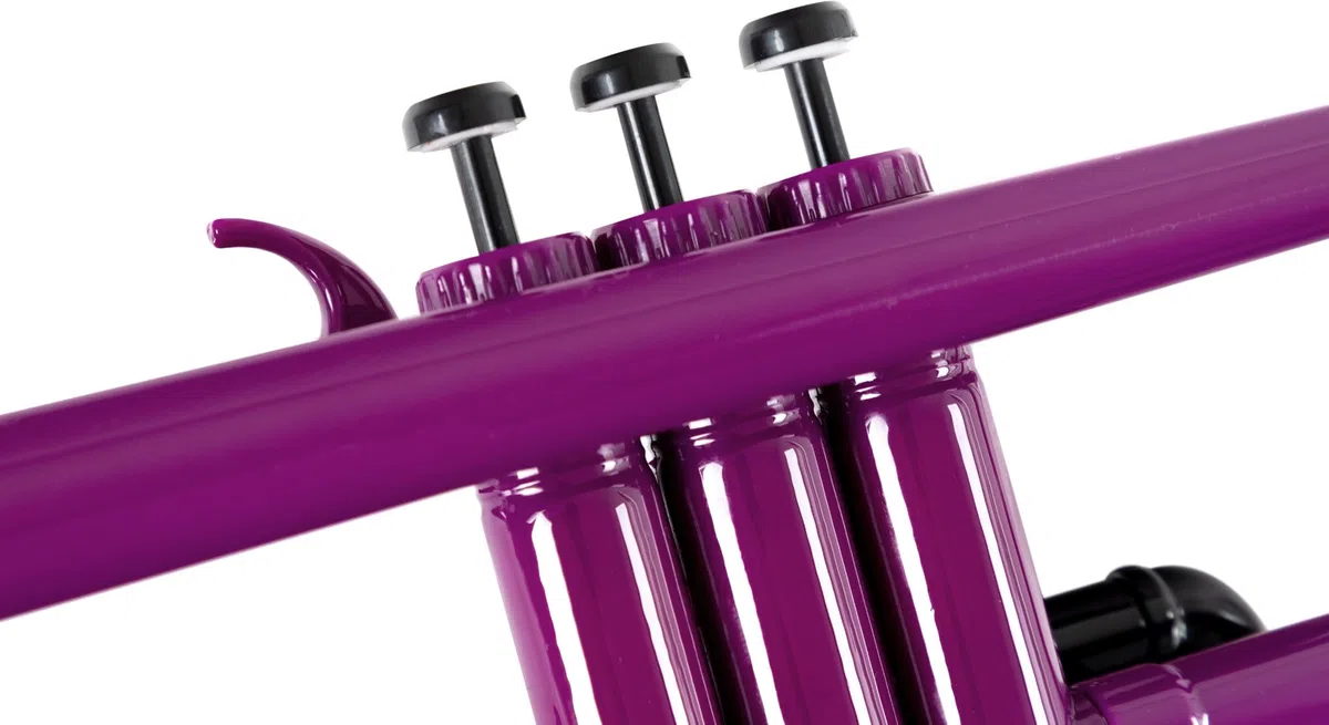 Classic Cantabile KTP-30VT MardiBrass Trompeta Bb De Plástico Lila | Trompeta en afinación Bb, Material: plástico ABS, Diámetro: 11, 6 mm, Diámetro de campana: 129 mm, 1 llave de agua, 1 x funda
