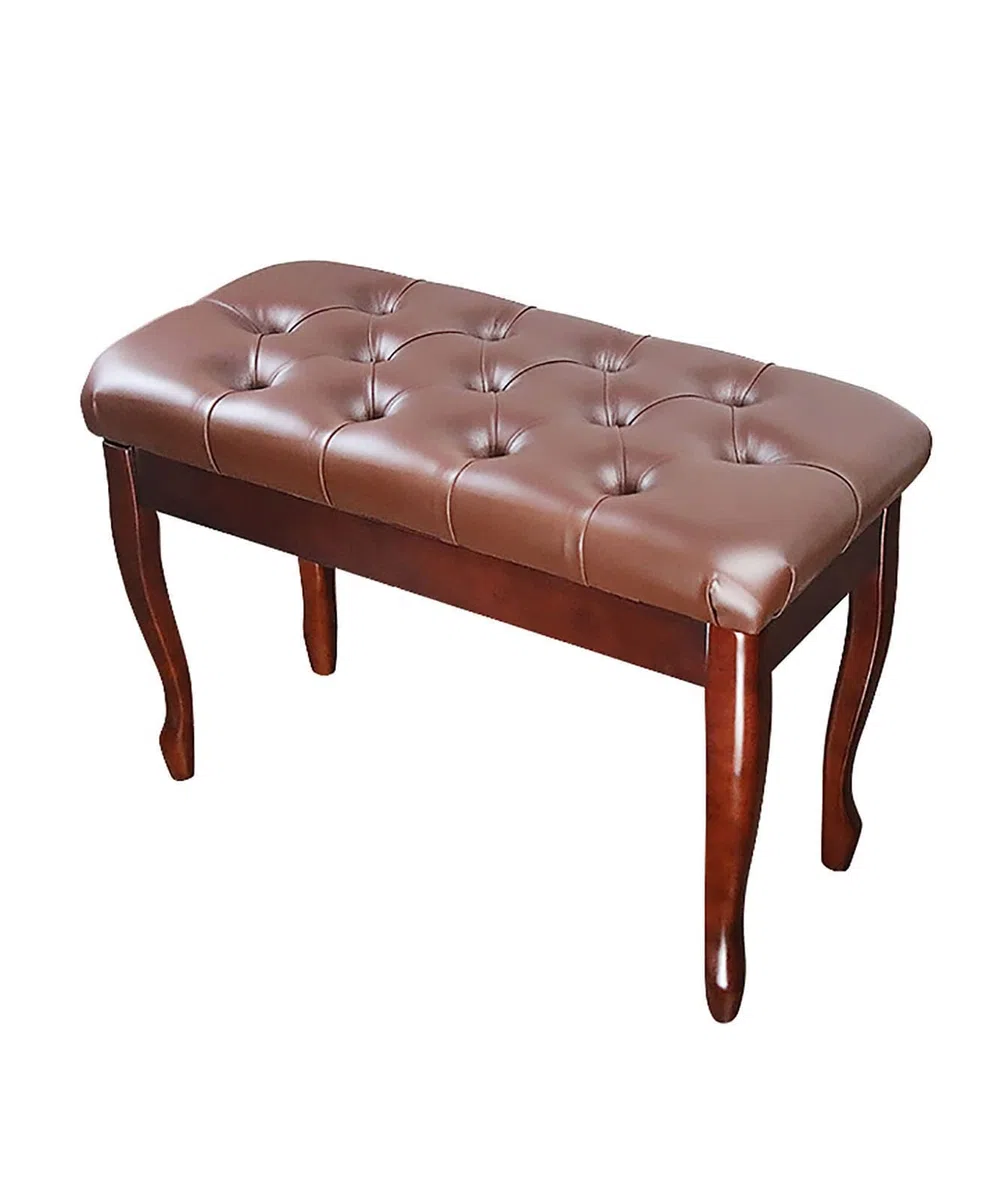 sdneNest Banco de piano con caja de almacenamiento grande para teclado, 76 x 35 x 49 cm, color marrón teca y blanco