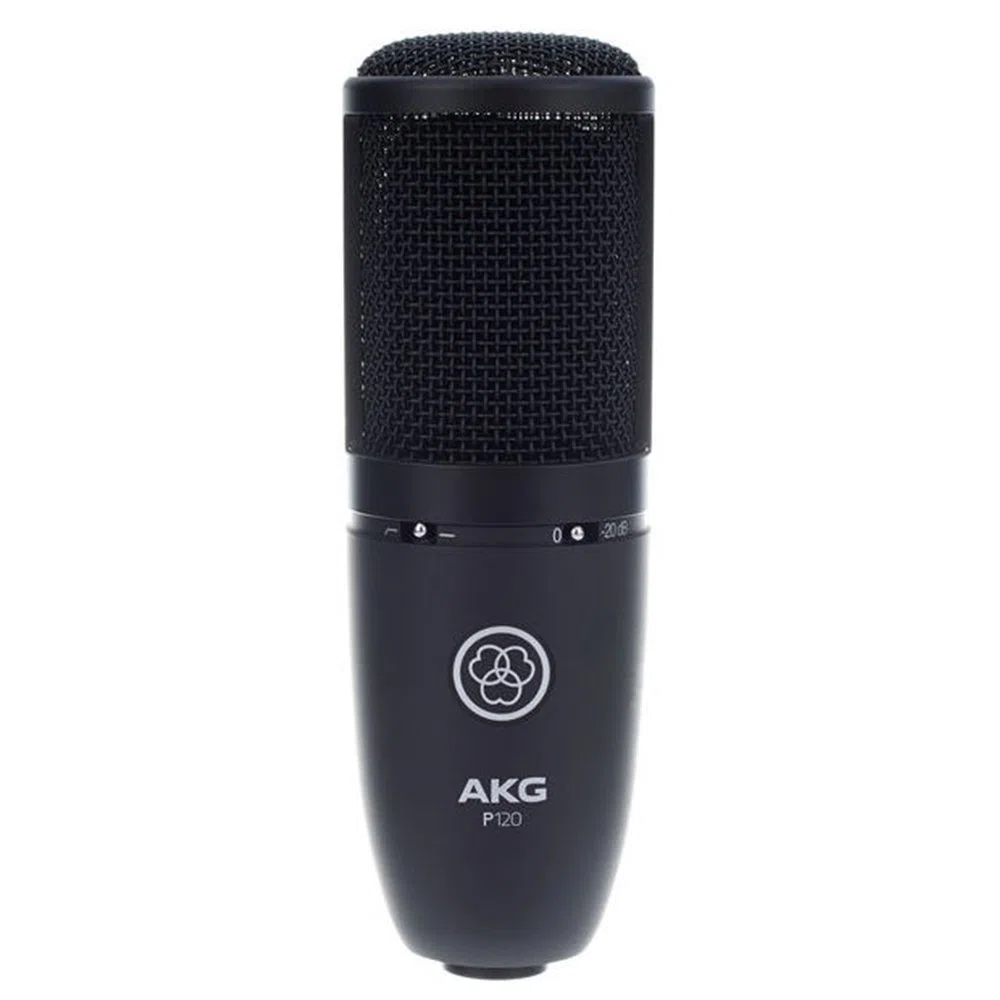 AKG Perception 120 - Micrófono | Condensador verdadero 2/3, almohadilla de -20 Db, corte de graves de 300 Hz, hasta 150 Db Spl, salida Xlr, Phantom de 44-52 V
