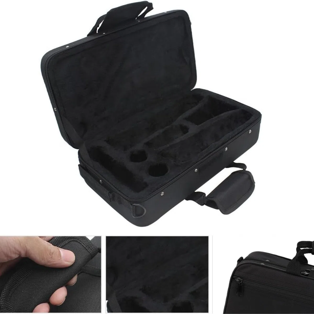 Estuche Para Clarinete Bolsa De Almacenamiento Para Clarinete De Tela Oxford Bolsa Para Clarinete Resistente Al Agua Estuche De Transporte Para Clarinete Con Correa Para Concierto De Clarinete