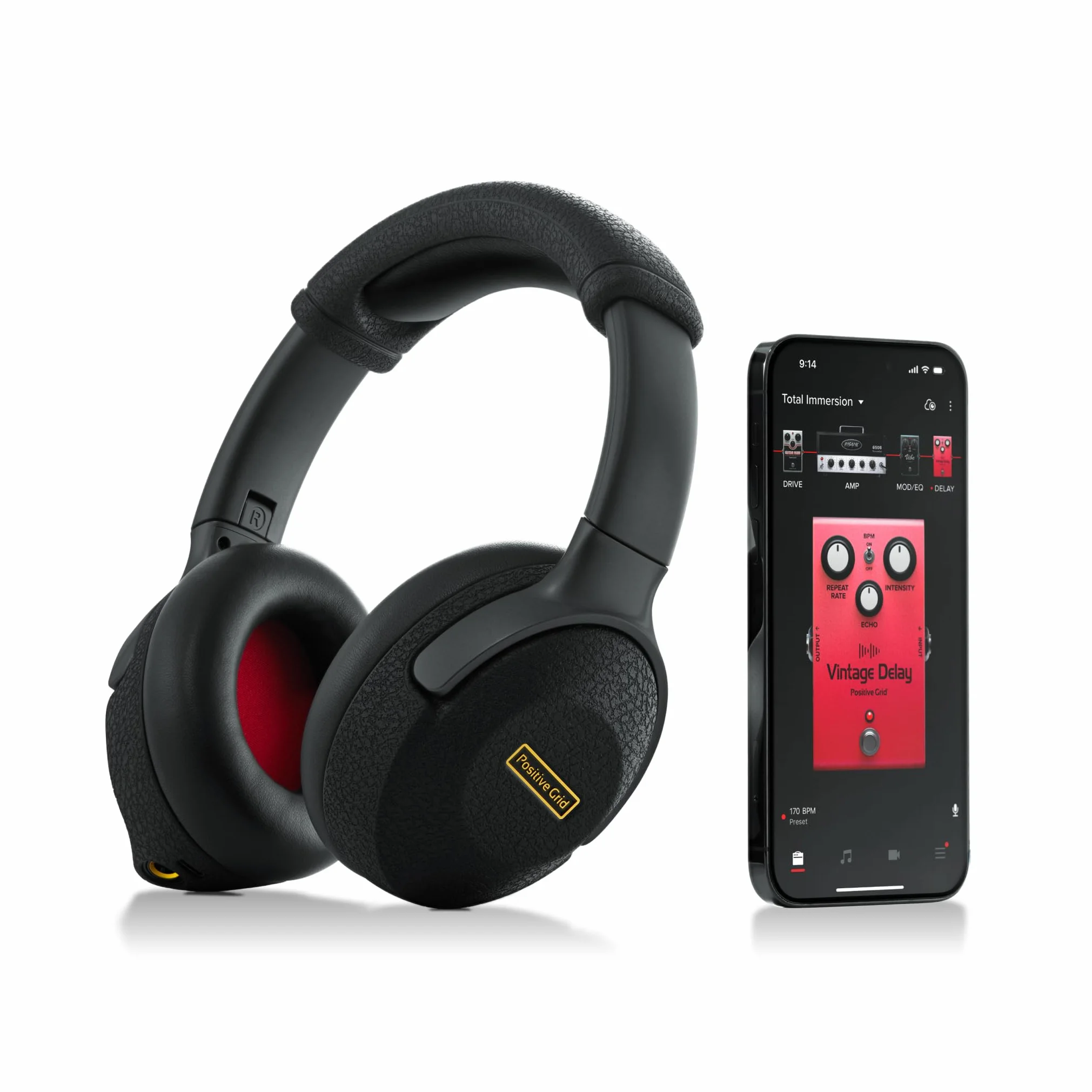 Positive Grid Spark NEO Core auriculares inteligentes con cable para guitarra eléctrica, acústica y bajo, con controladores de audio personalizados, aislamiento de ruido, Bluetooth y aplicación con IA