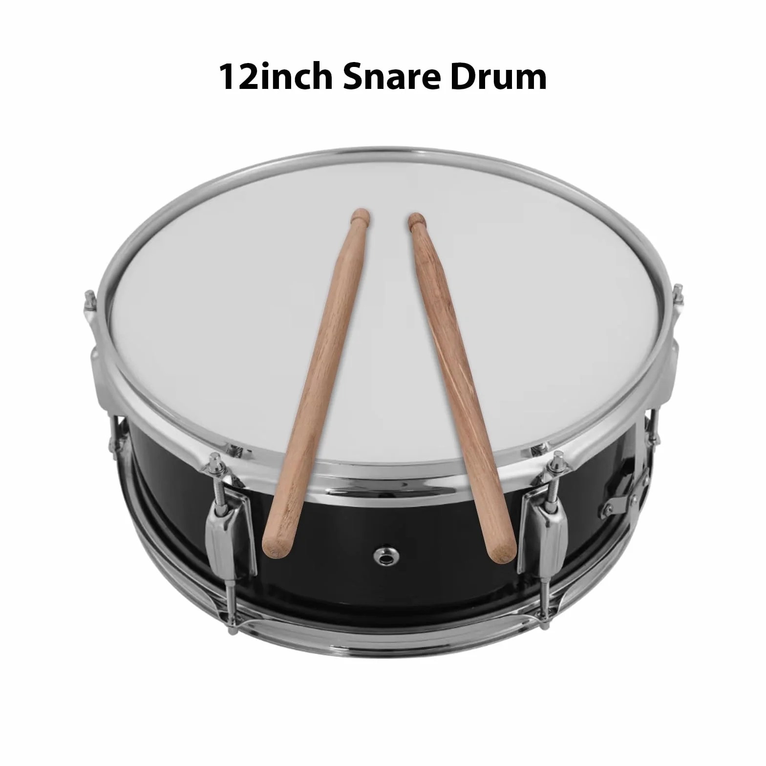 Caja de 12 Pulgadas Con Baquetas, Correa Para el Hombro, Instrumento de Percusión Con Llave de Tambor Para Estudiantes Principiantes, Juego Portátil de Marcha
