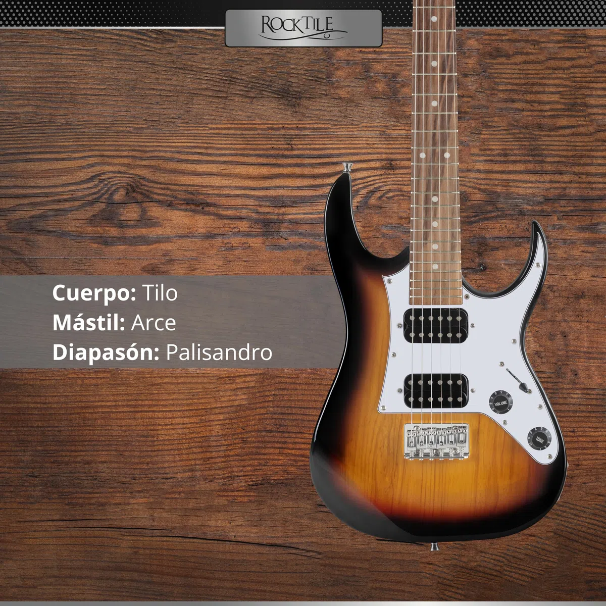 Rocktile Youngster YS-1SB 3/4 Guitarra Eléctrica Sunburst, General | Modelo: YS-1SB, Apto para edades de aproximadamente 6 a 12 años, Peso: 2, 4 kg, Número de cuerdas: 6, Orientación: Diestros