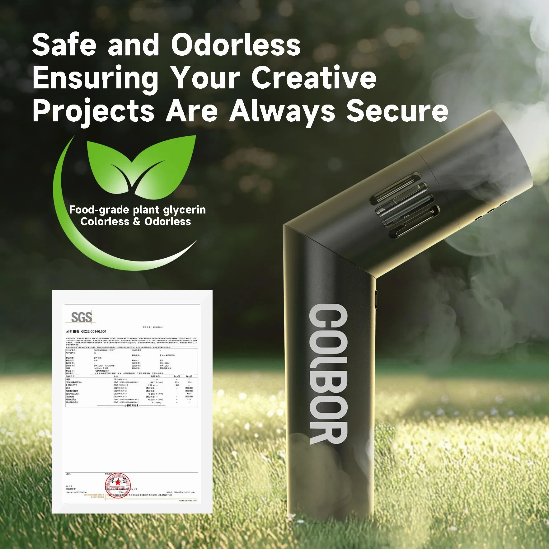 COLBOR CF5 Máquina de humo,Portatil 40W Mini Máquina niebla,Remoto Inalámbrico control, asa abatible. Puede ser utilizado para Fotografía,Fiestas,Halloween,Bodas,Escenario