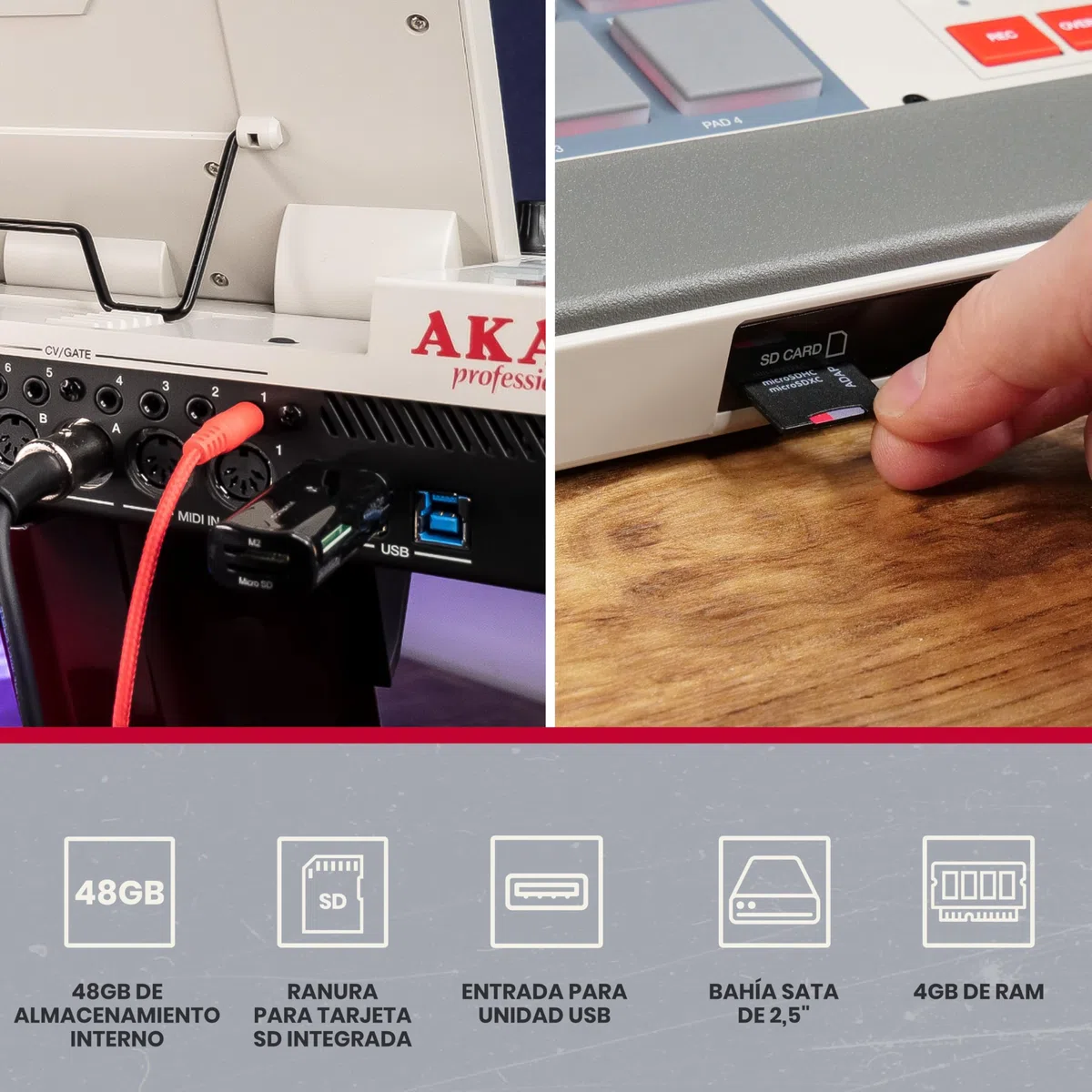 Akai Professional MPC X SE - Centro de Producción Autónomo y Beat Maker con Pantalla Multitáctil de 10.1", Pads de Batería, Synth Engines, 48 GB de Almacenamiento e Integración con Native Instruments
