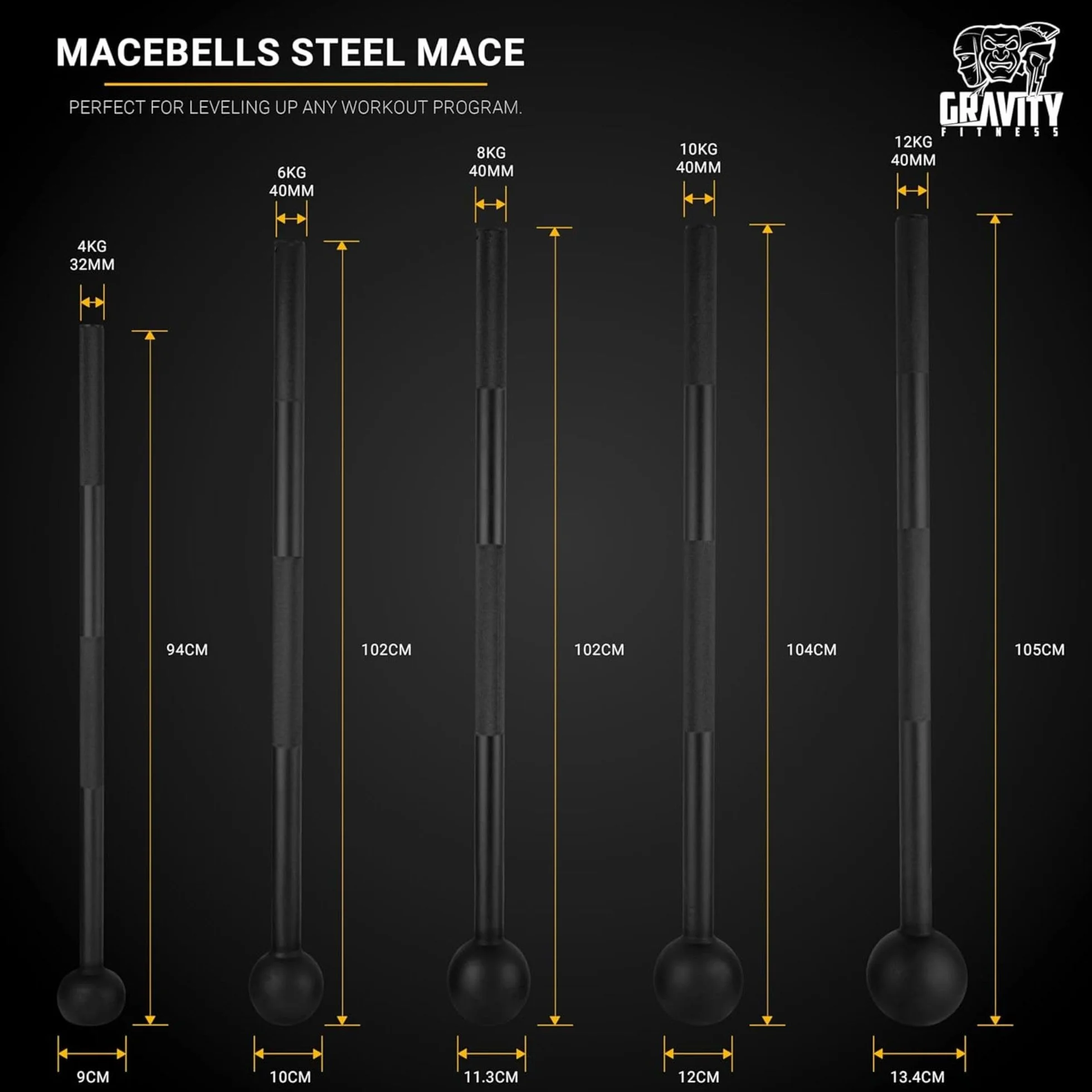 Gravity Fitness Maza Campana de Acero (4)