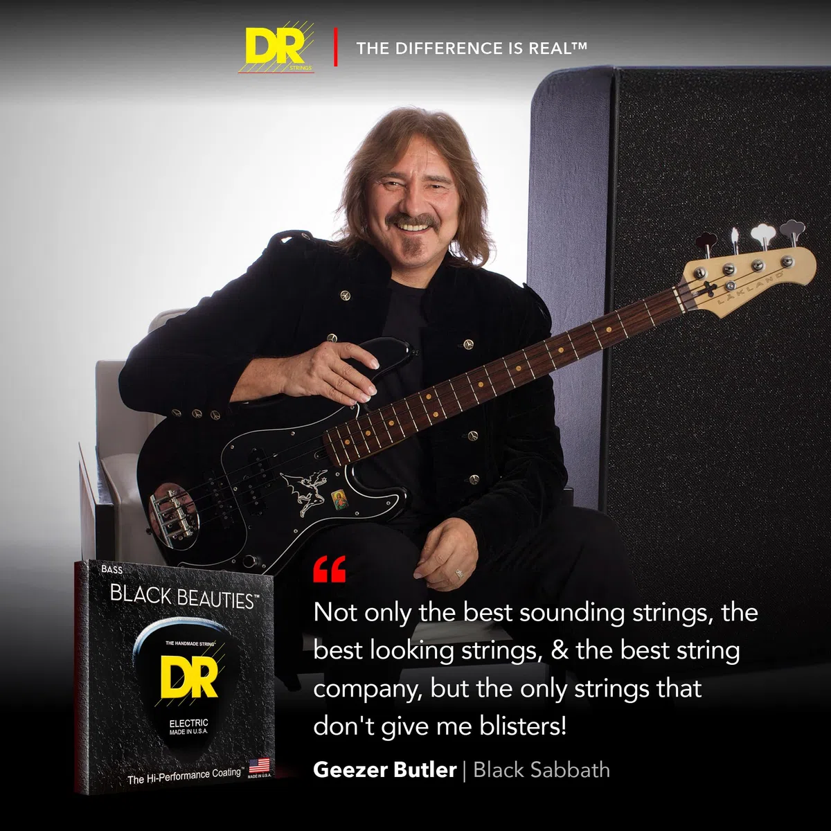 DR String BKB-45 Black Beauties Juego Cuerdas Bajo
