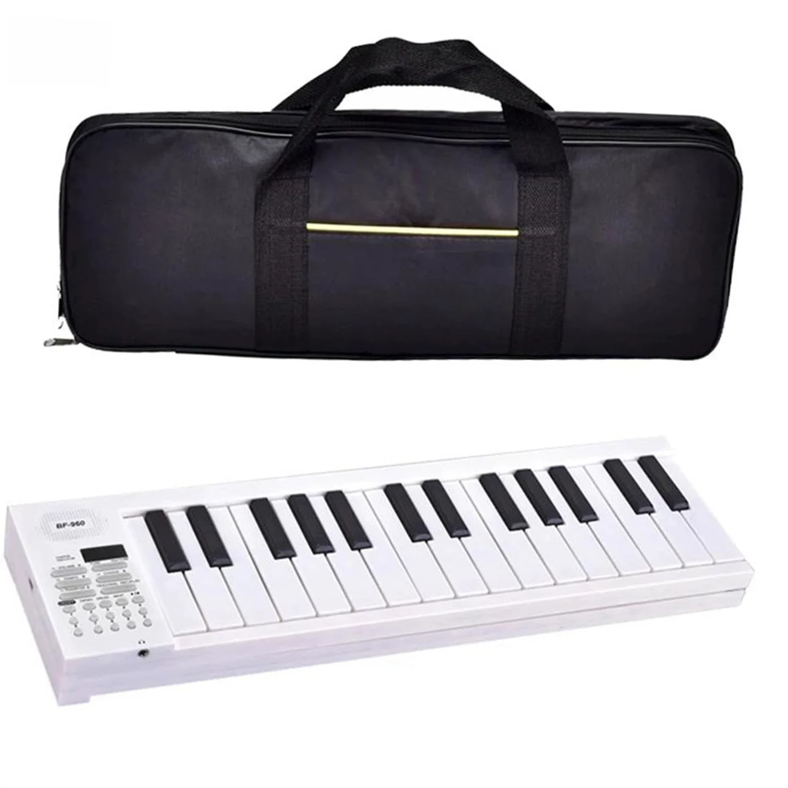 Pianos Digitales Para Órgano Electrónico Profesional De 61 Teclas Piano Electrónico Portátil Y Plegable Para Adultos Y Principiantes(White)