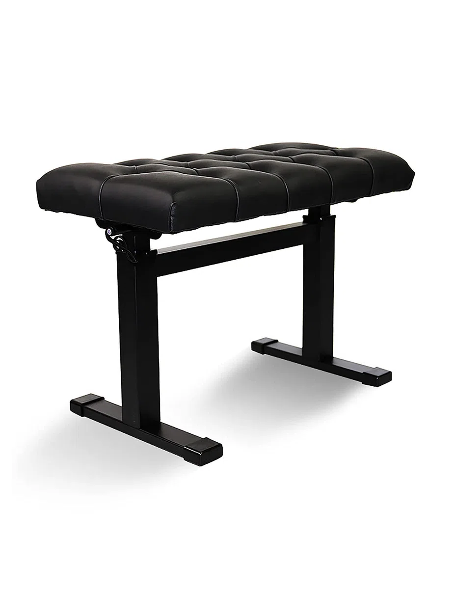 sdneNest Banco de piano de cuero moderno de alta calidad con banco de teclado de elevación hidráulica para profesores y niños, altura ajustable 60 x 40 x 49 59 cm, color negro