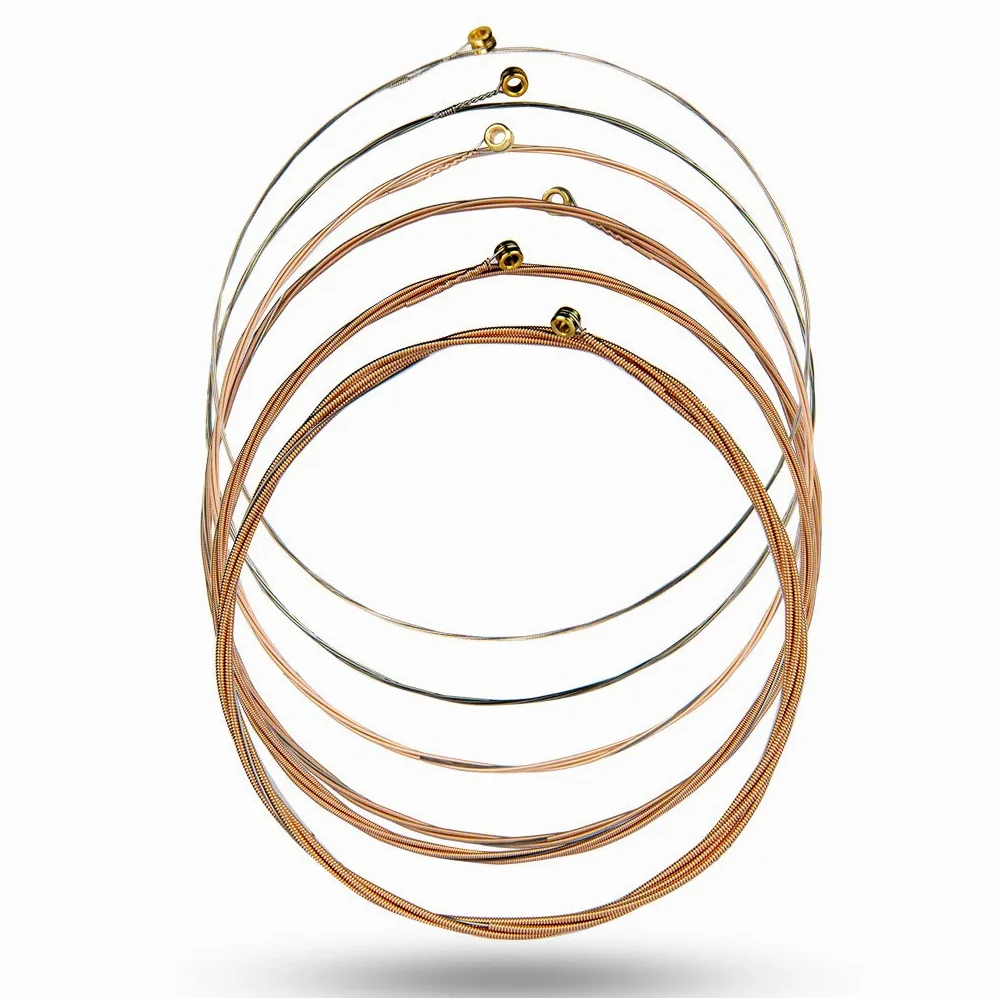 KINGDUO 24Pcs / 4Pack Cuerdas De Guitarra Acústica Profesional Recubrimiento De Bronce Fosforoso Acero Alambre .012-.053 Inch Sensación De Mano Dura Na-G3