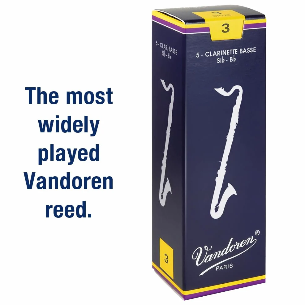 Vandoren CR123 - Caja de 5 cañas para clarinete bajo