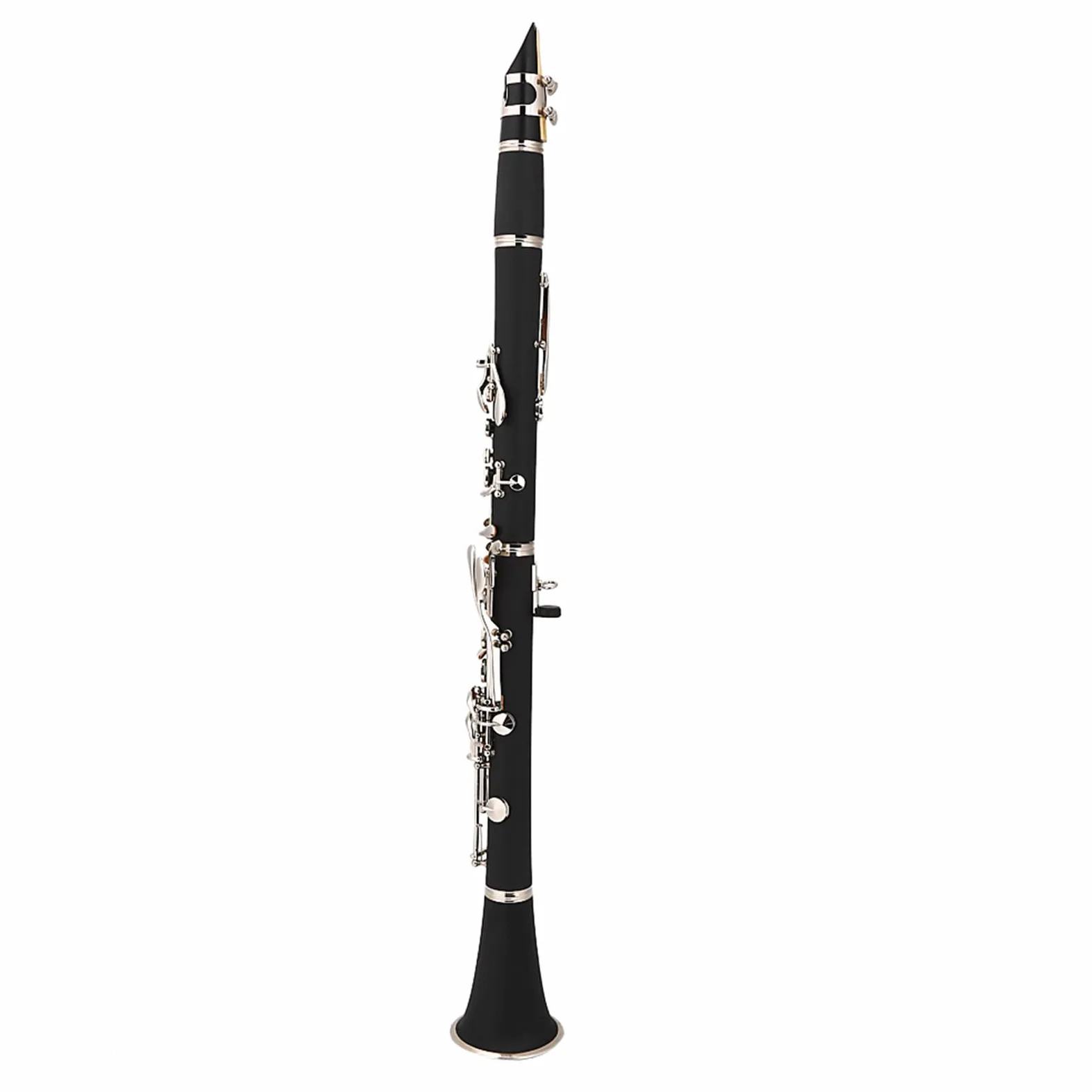 CHICIRIS Clarinete de Baquelita Exquisito de 17 Teclas Tono Suave para Bandas de Música y Músicos Cañas Incluidas Paño de Limpieza Diseño Elegante para Entusiastas de la Música