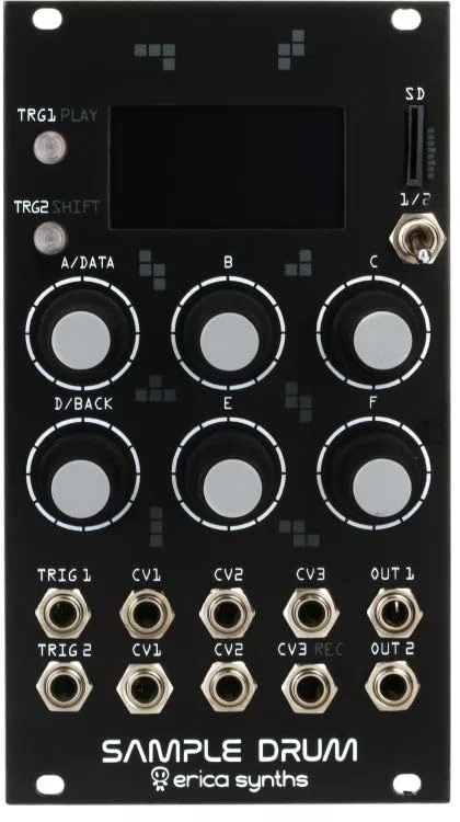 Erica Synths Módulo Eurorack de grabación y reproducción de muestras de tambor de muestra con VCA virtuales y sobres