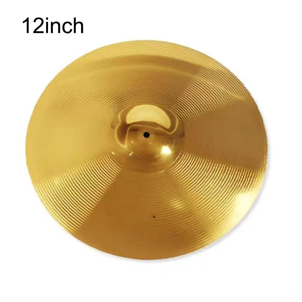 Platillos de latón para percusión y salpicaduras, de tono vibrante, hechos de latón (12 pulgadas)