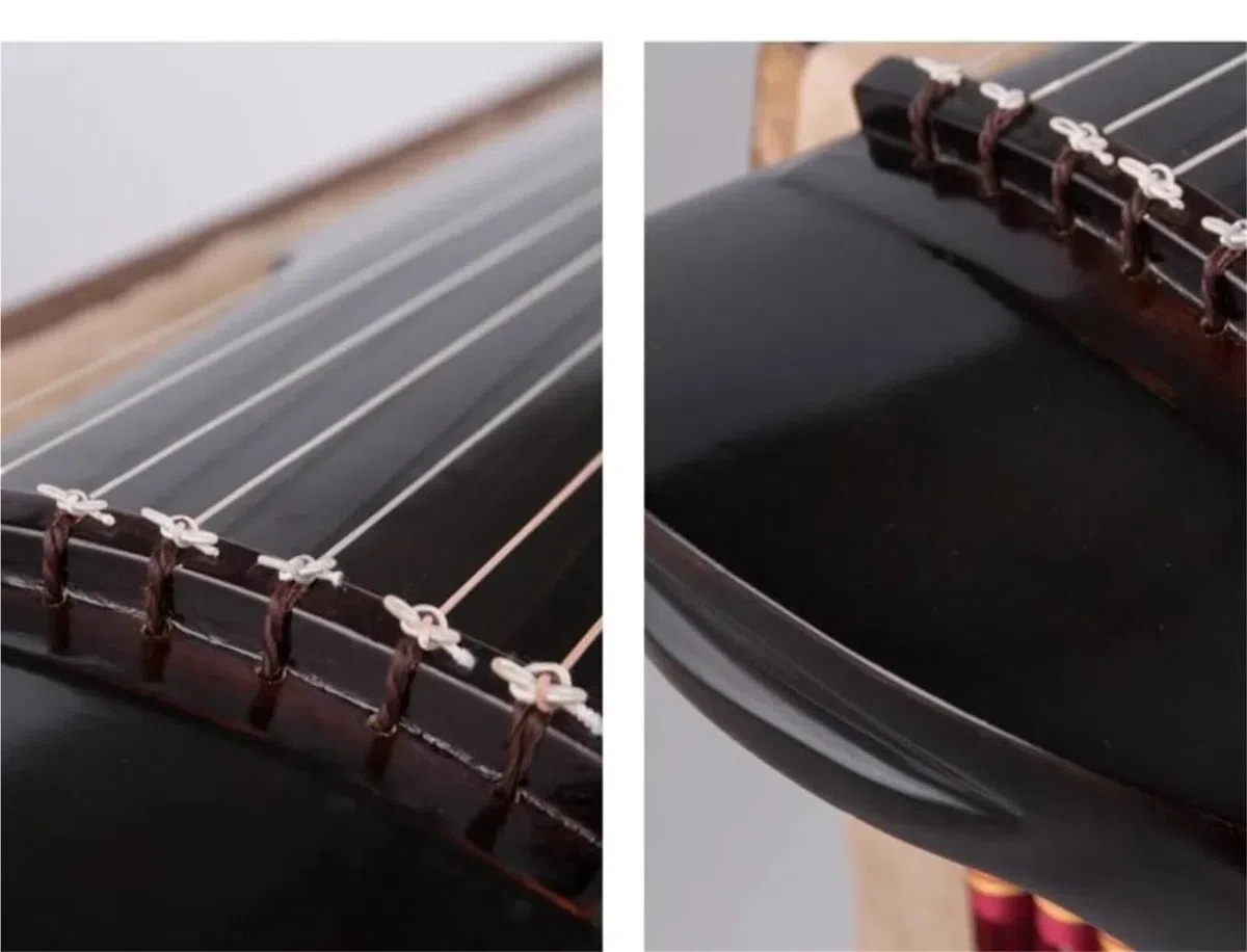 Guqin Siete Cítara china de cuerda hecha a mano profesionalmente para principiantes, instrumento de cuerda tradicional