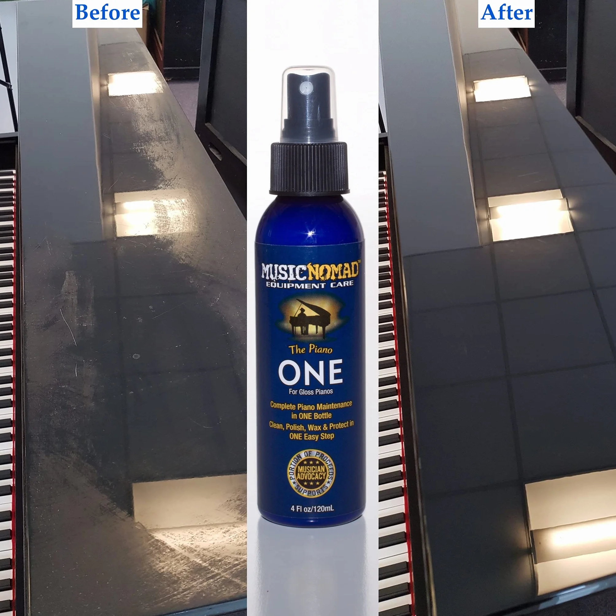MusicNomad MN132 Complete Piano Care for Gloss Pianos - Set de cuidado de piano