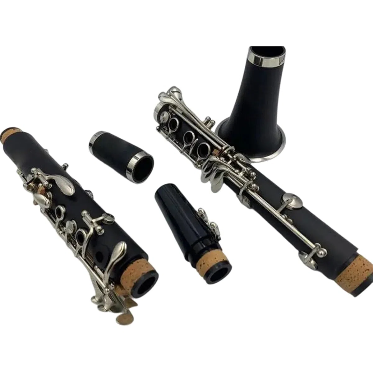 Instrumentos De Viento Madera En Si Bemol Tubo Negro Para Clarinete Con Estuche Y Accesorios