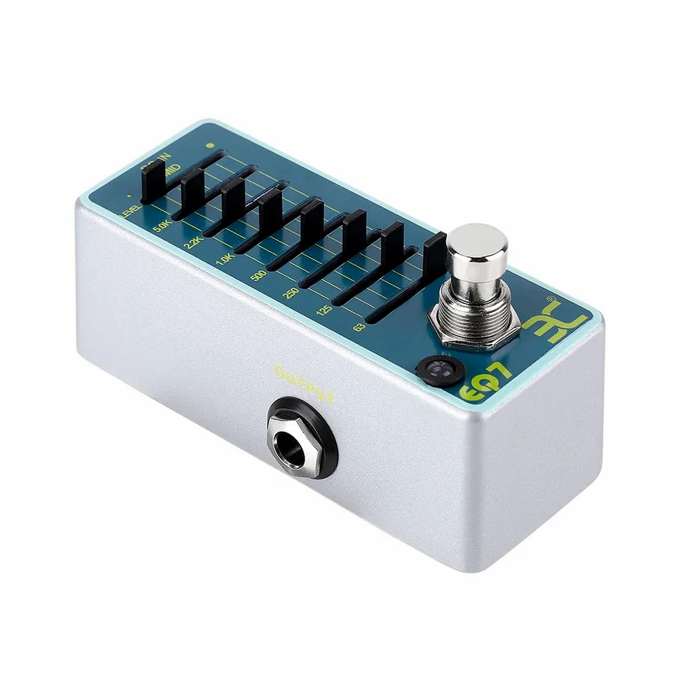EX EQ7 Ecualizador de Guitarra Efecto Pedal Ecualizador de 7 Bandas Shell de Metal Completo True Bypass