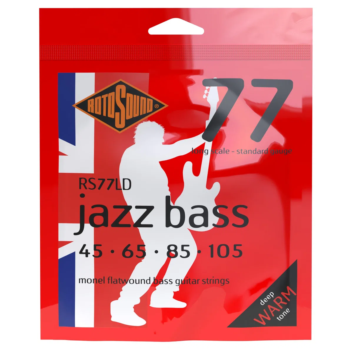 Rotosound Cuerdas para bajo eléctrico JAZZ 77 MONEL FLATWOUND 4-Cuerdas RS77LD FLATW Standard 45-105