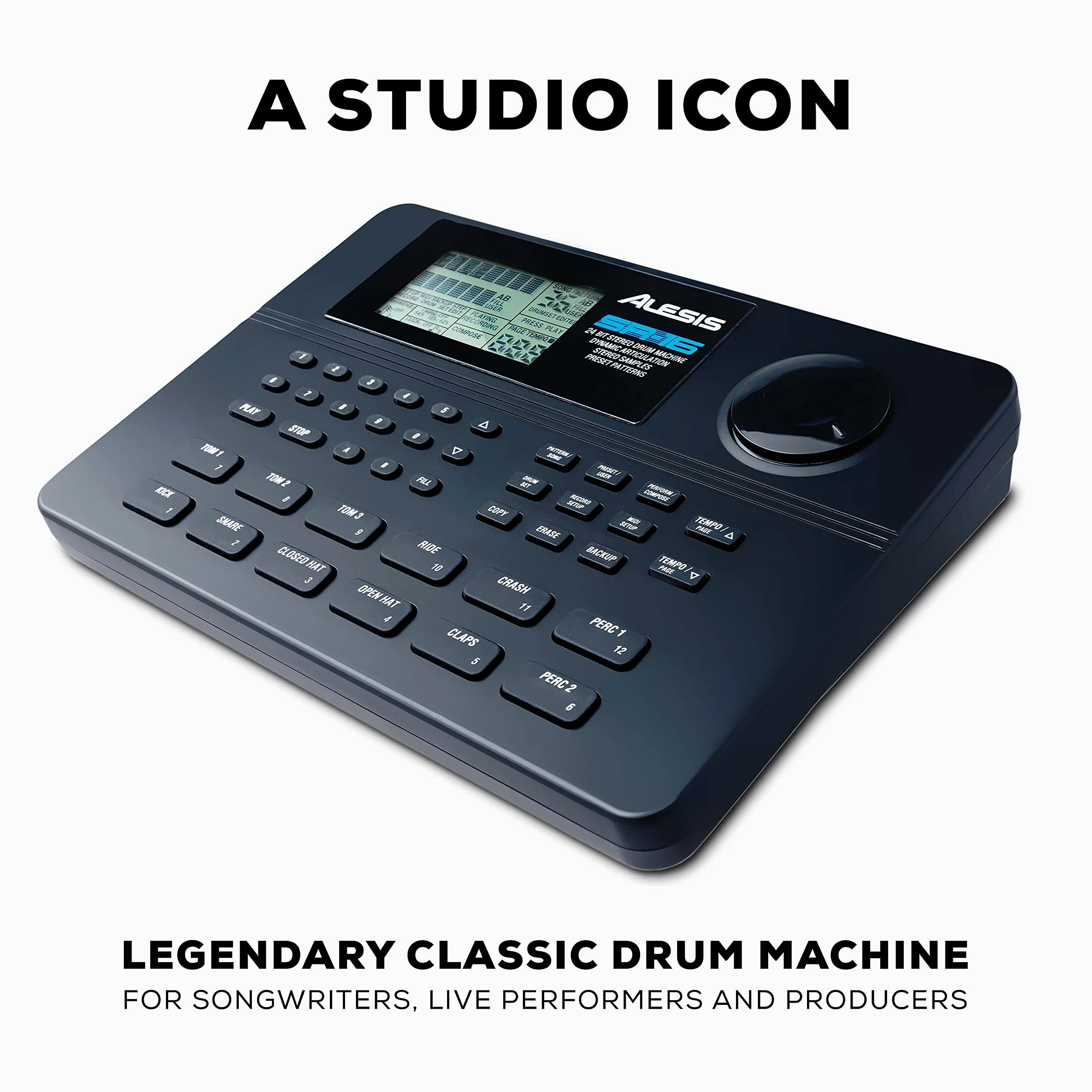 Alesis SR-16 - Caja de ritmos clásica de 24-bit estéreo con más de 200 sonidos y articulación dinámica