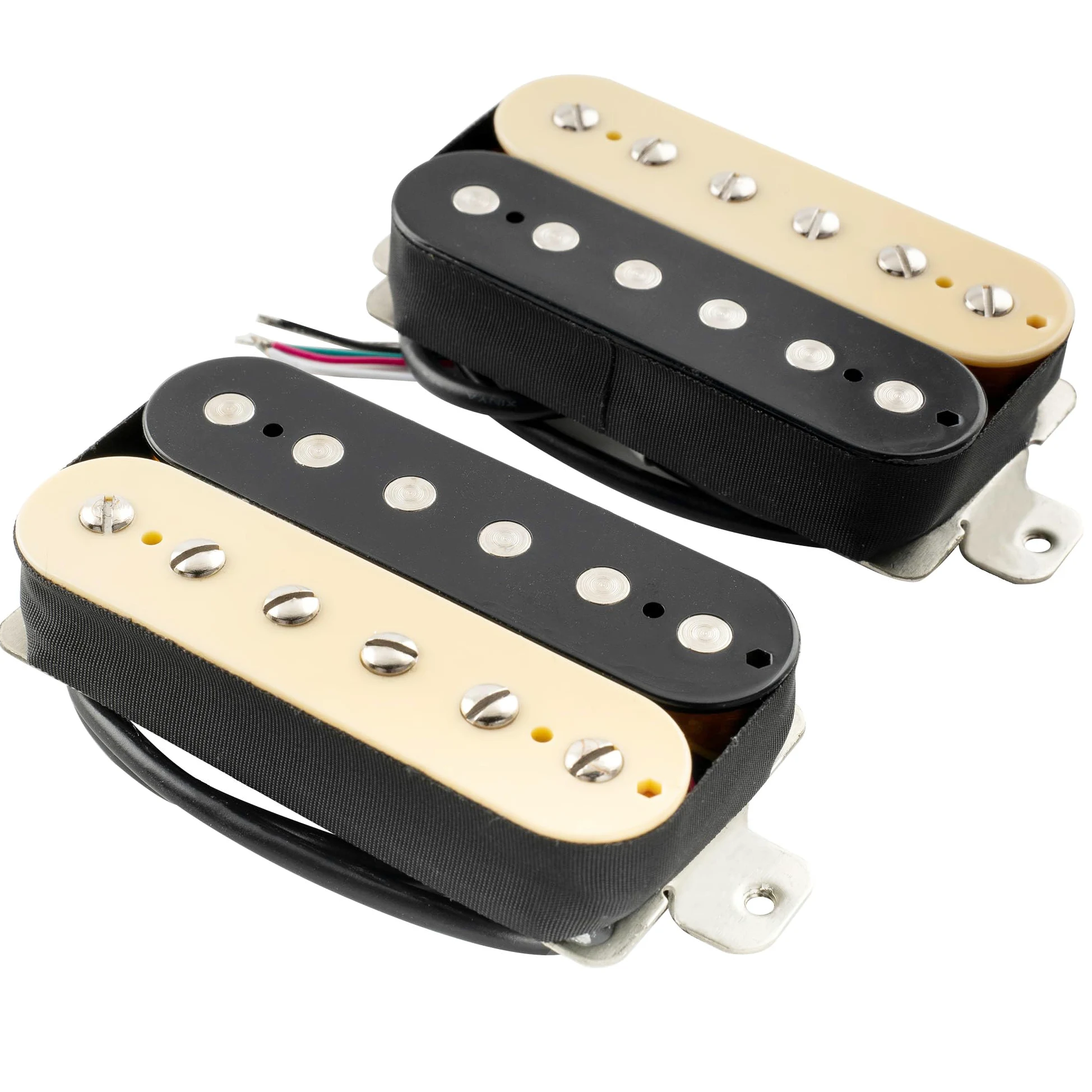 Musiclily Pro LP-OBLA Alnico 5 Pastillas Humbucker Mástil Puente Pickups Set 7,5K/8,8K para Guitarra Eléctrica, Zebra