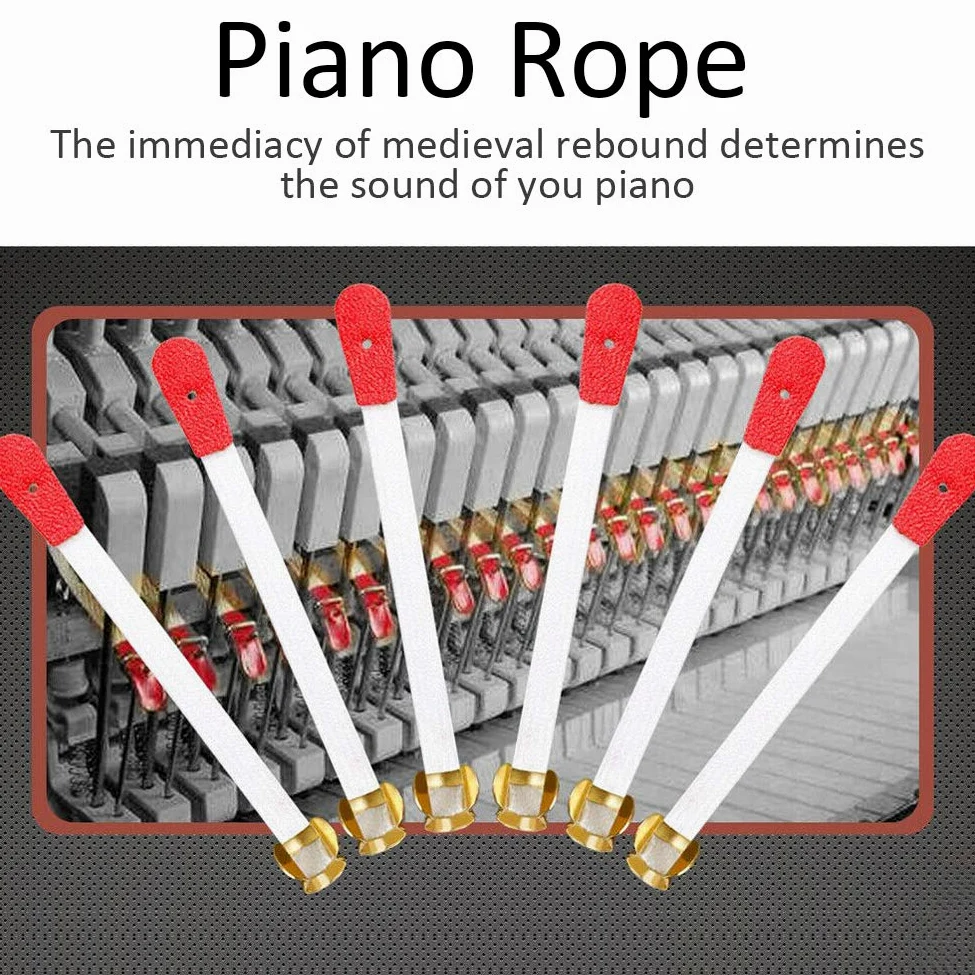 50 piezas Kit de afinación de piano Cuerda de piano Brida de piano Correas para afinar Herramientas de mantenimiento Accesorios de reparación