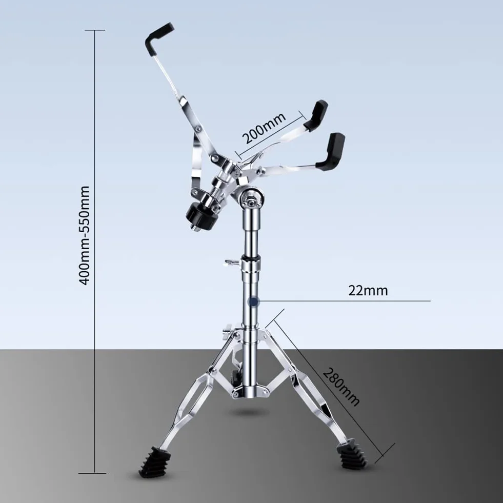 Soporte de tambor para caja de concierto, soporte de tambor ajustable, doble soporte para tambores de 8 pulgadas y 14 pulgadas, tambor de lengua de acero