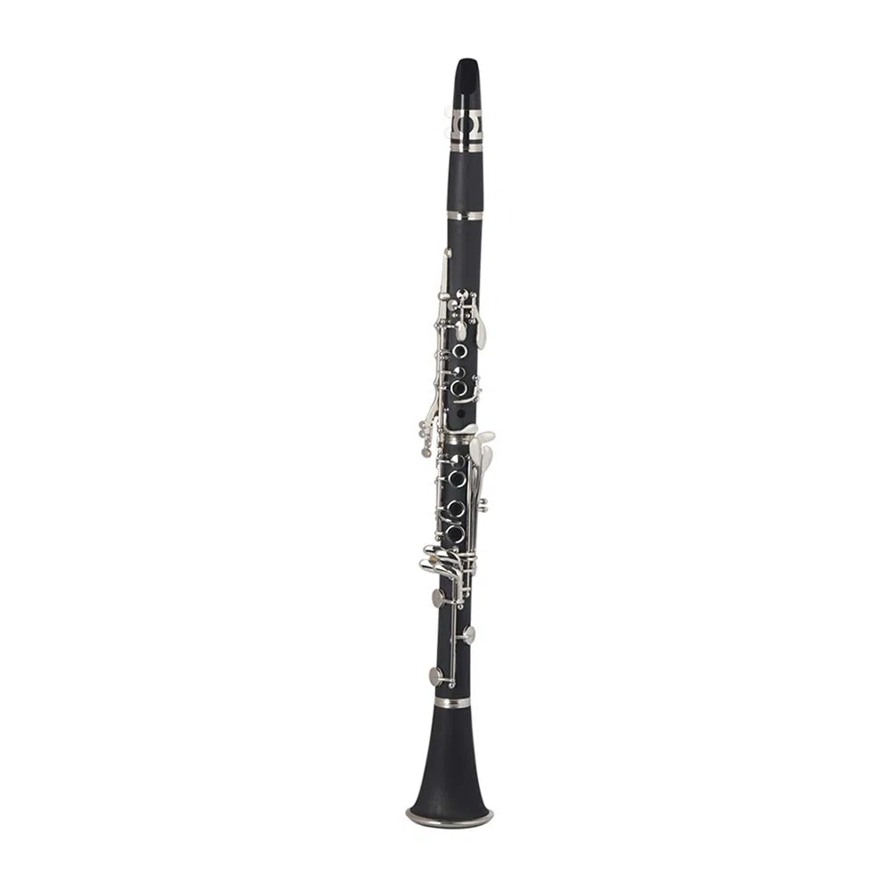 Fyearfly Bb Flat Clarinete Baquelita Llaves de Plata Instrumento de Viento de Madera con funda, lengüeta, paño de limpieza, mini destornillador, calidad asequible para los entusiastas de la música
