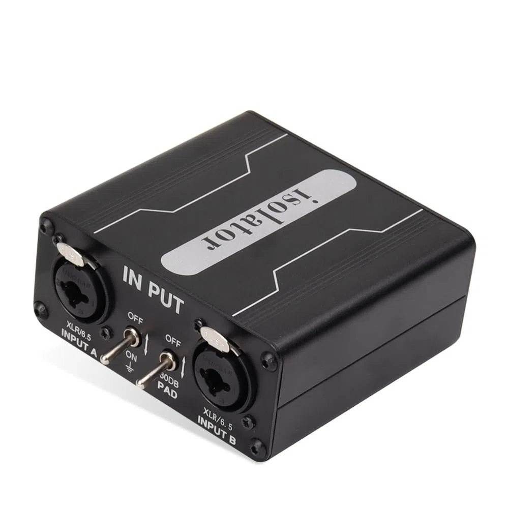 Mezclador XLR de Dos Canales 6.5, Aislador de Audio, Mezclador de Ruido de Sonido Actual, Micrófono, Filtro de Común.