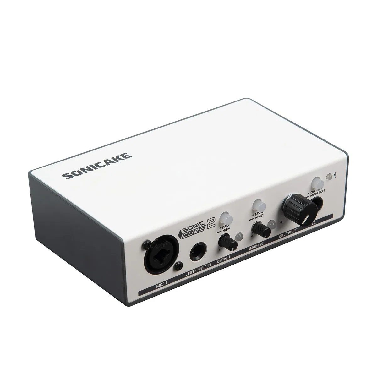 SONICAKE Interfaz de audio Preamplificador analógico profesional de dos canales con rango dinámico y rendimiento de distorsión Modelado digital Efectos DSP Sonic Cube II
